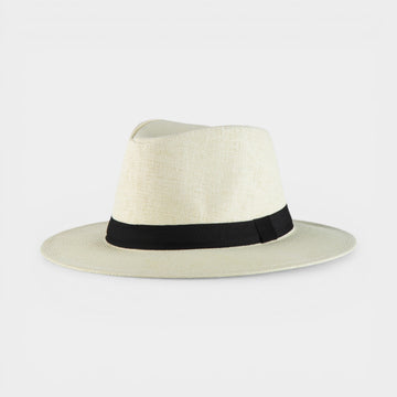 CLASSIC STRAW FEDORA HAT