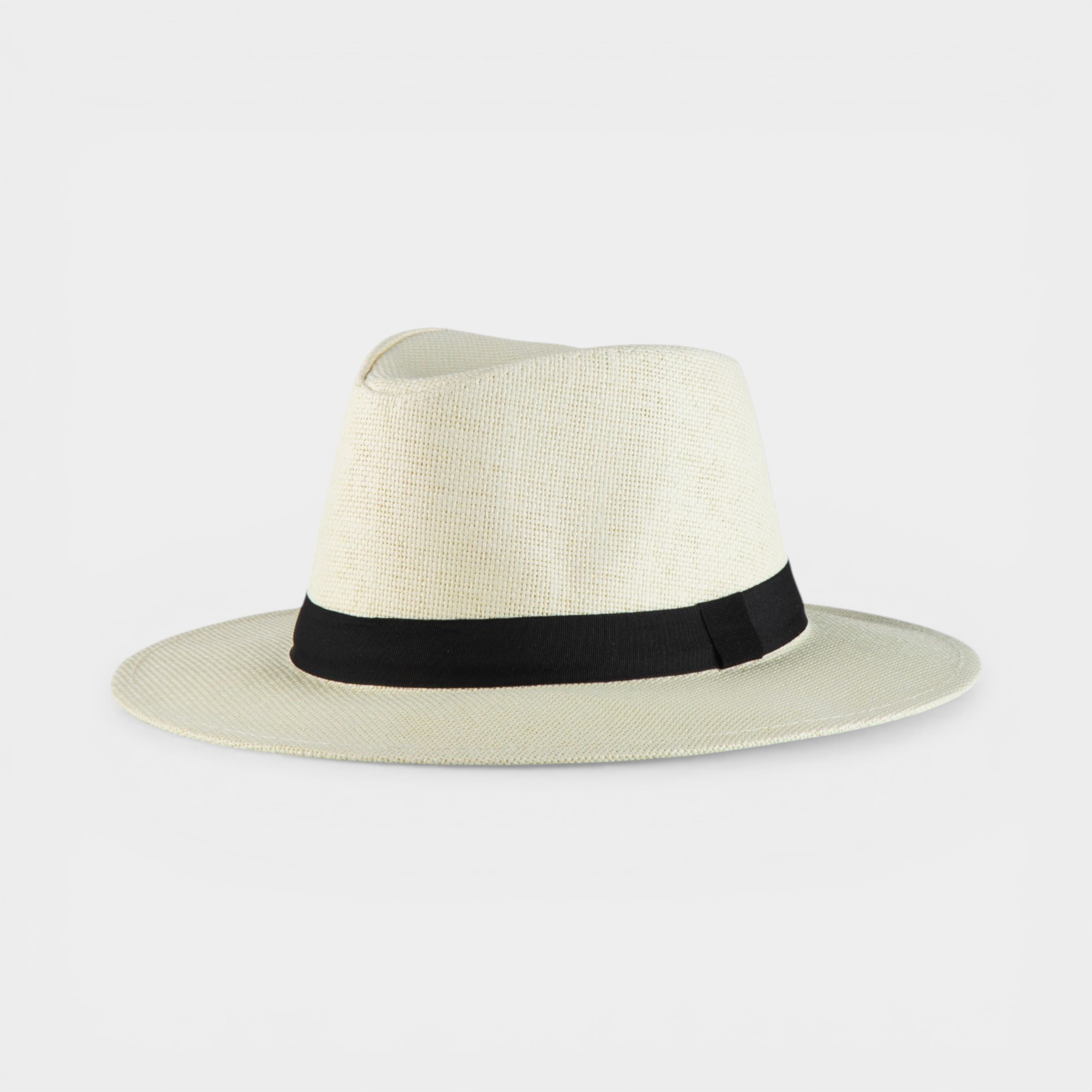 CLASSIC STRAW FEDORA HAT