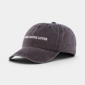 100% Coffee Lover Washed Dad Hat