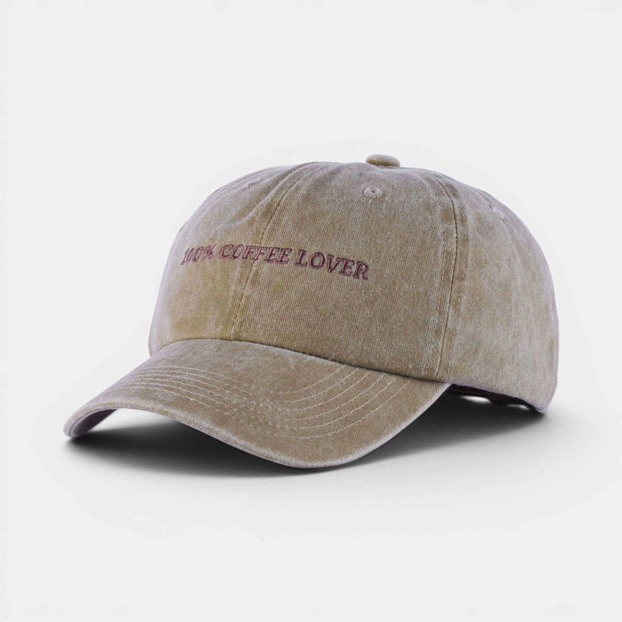 100% Coffee Lover Washed Dad Hat