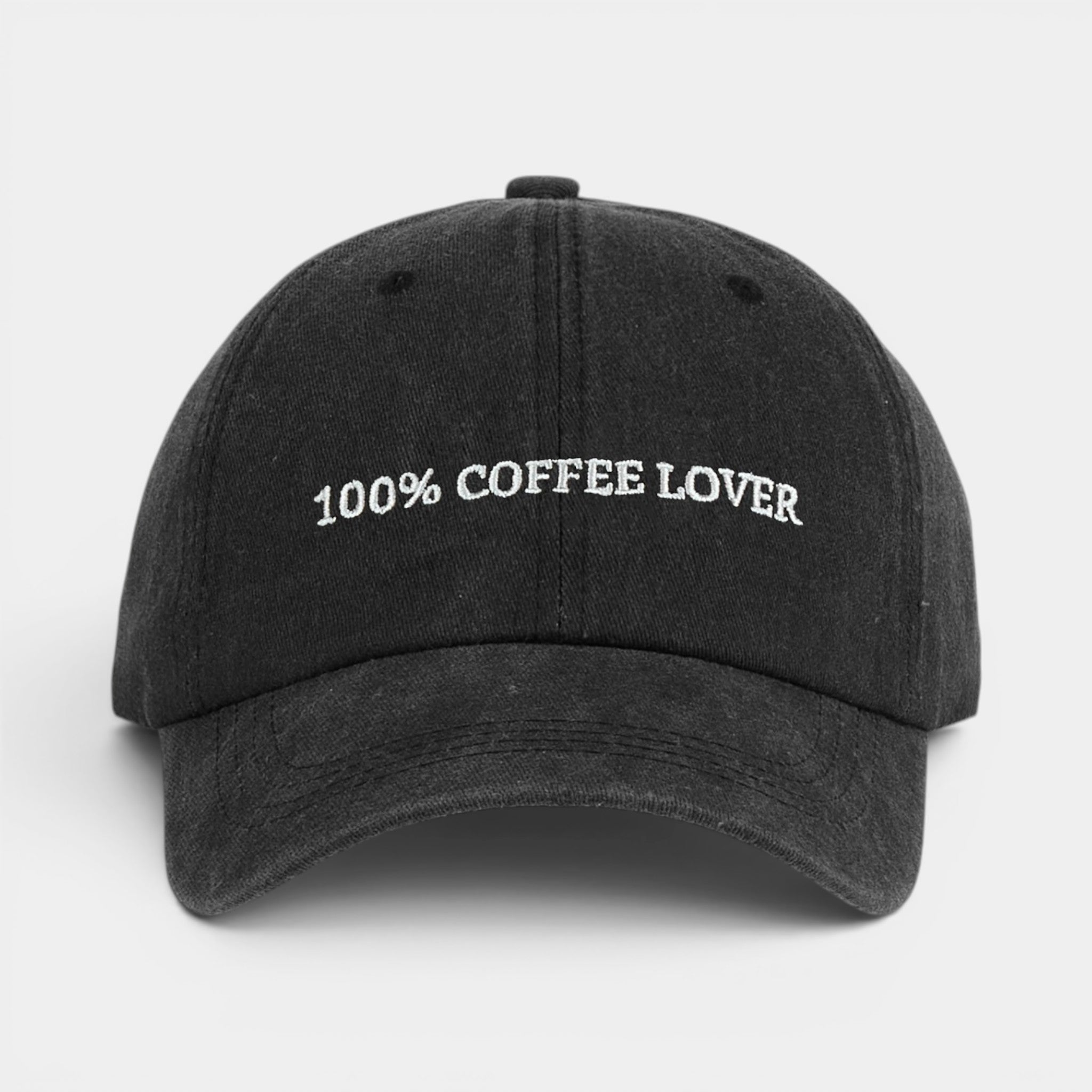 100% Coffee Lover Washed Dad Hat
