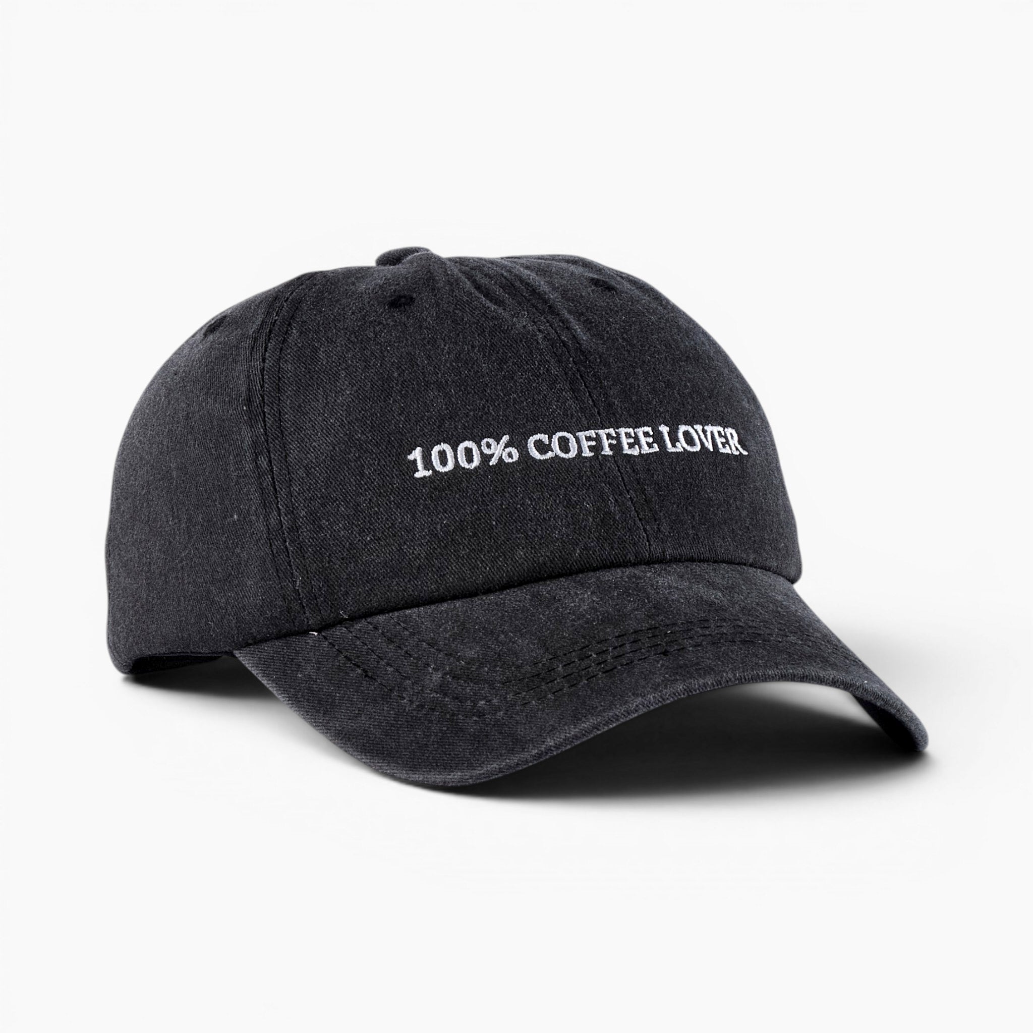100% Coffee Lover Washed Dad Hat