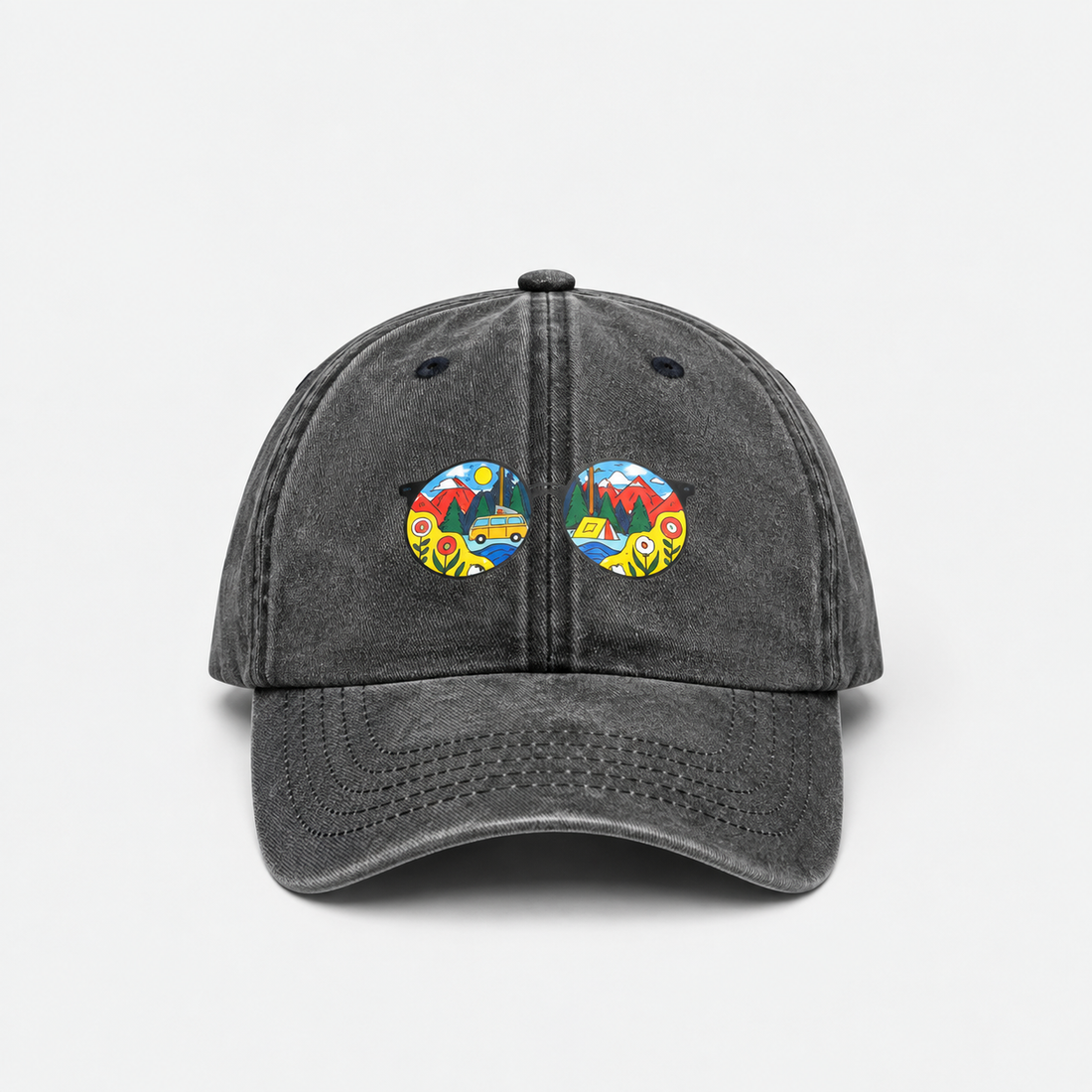 Adventure Sunglasses Dad Hat — washed dad hat cap by DOHATS, Egypt