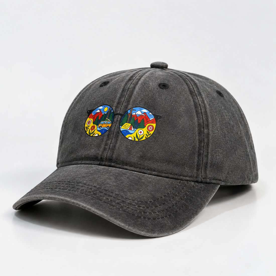 Adventure Sunglasses Dad Hat — washed dad hat cap by DOHATS, Egypt