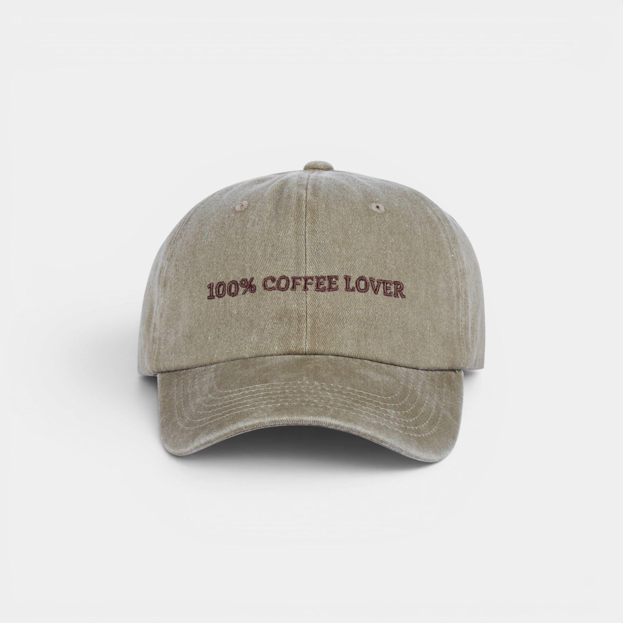 100% Coffee Lover washed dad hat by DOHATS — 100% cotton adjustable unisex cap (view 13)