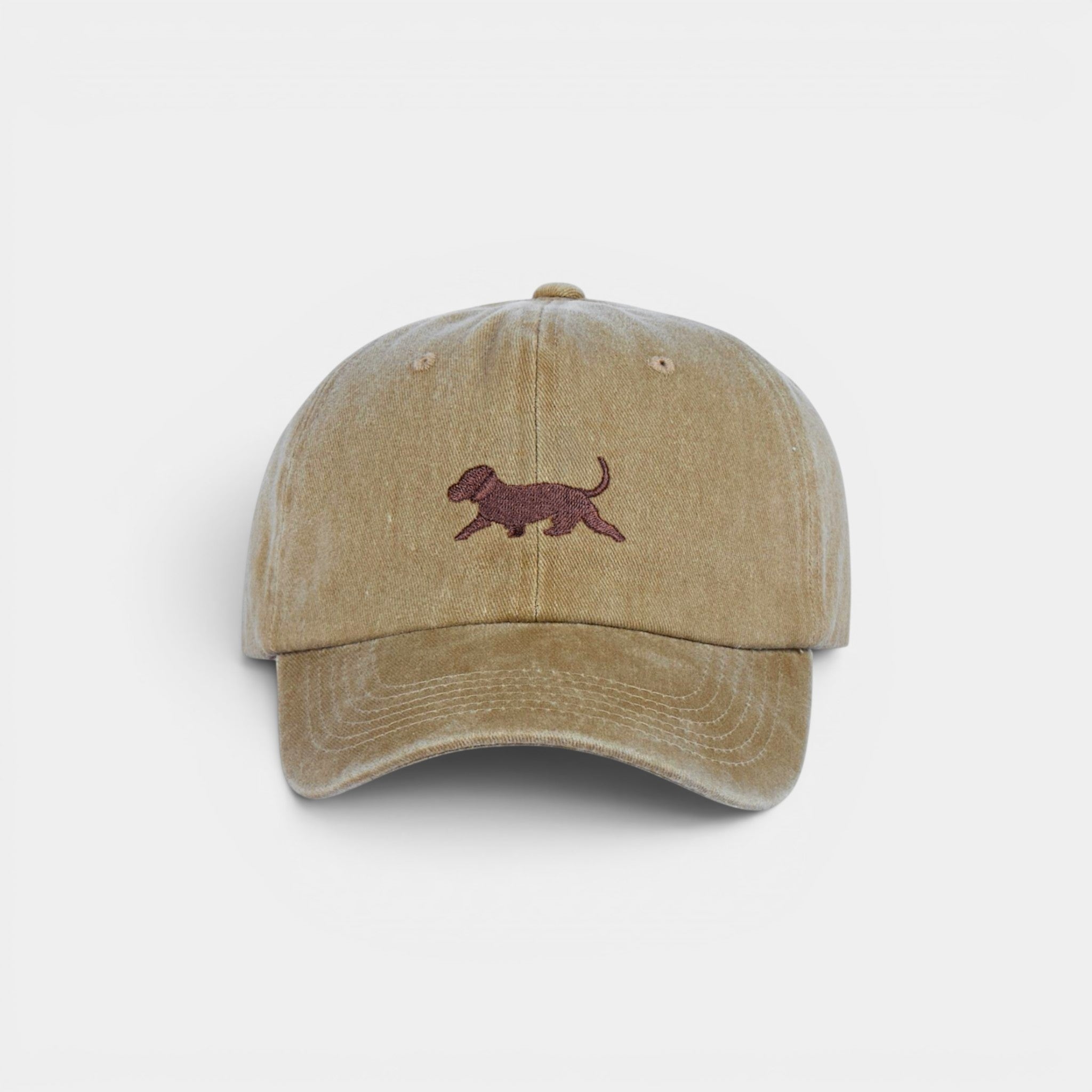 Running Puppy Washed Dad Hat