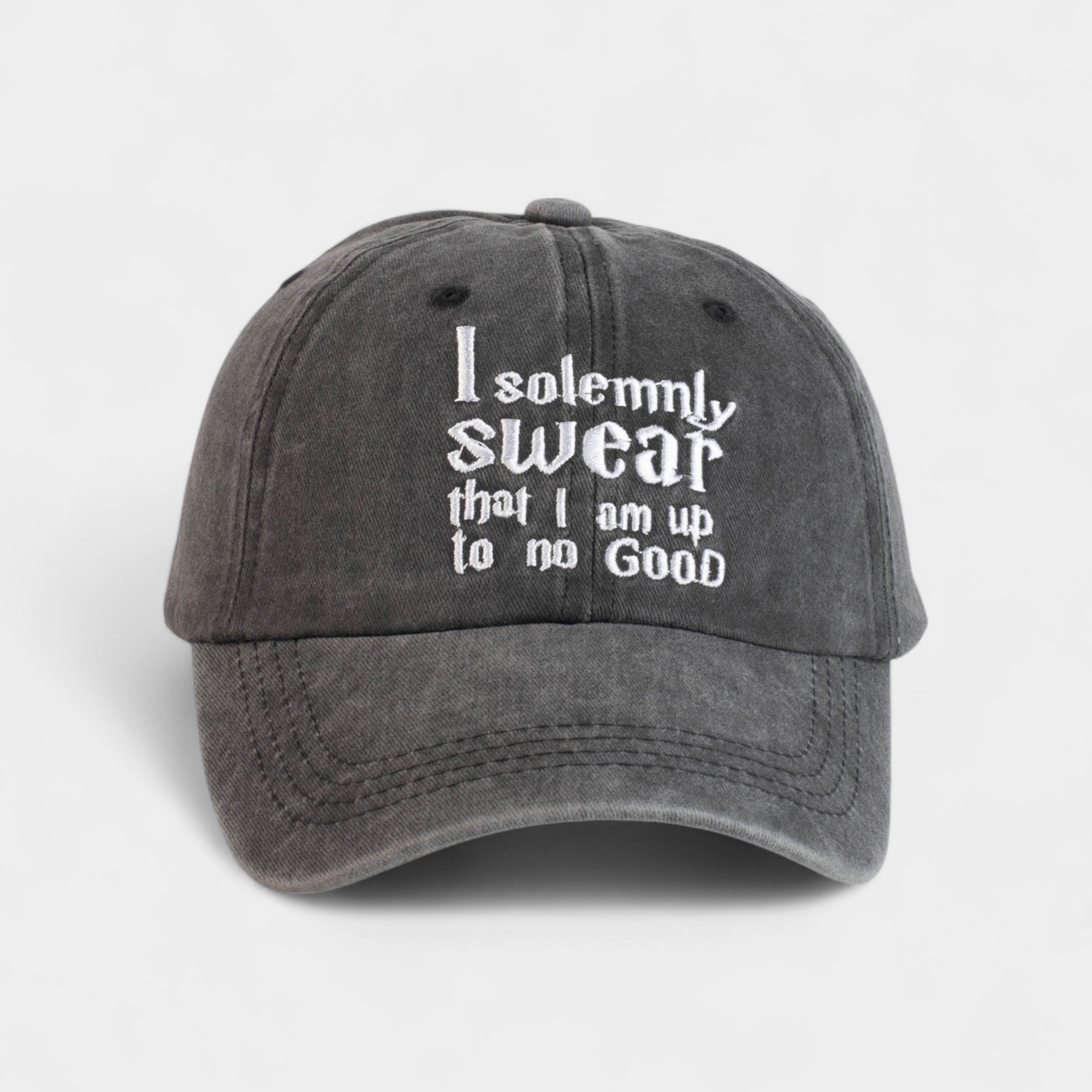 قبعه  I SOLEMNLY SWEAR THAT IAM UP TO O GOOD  قطن مغسول