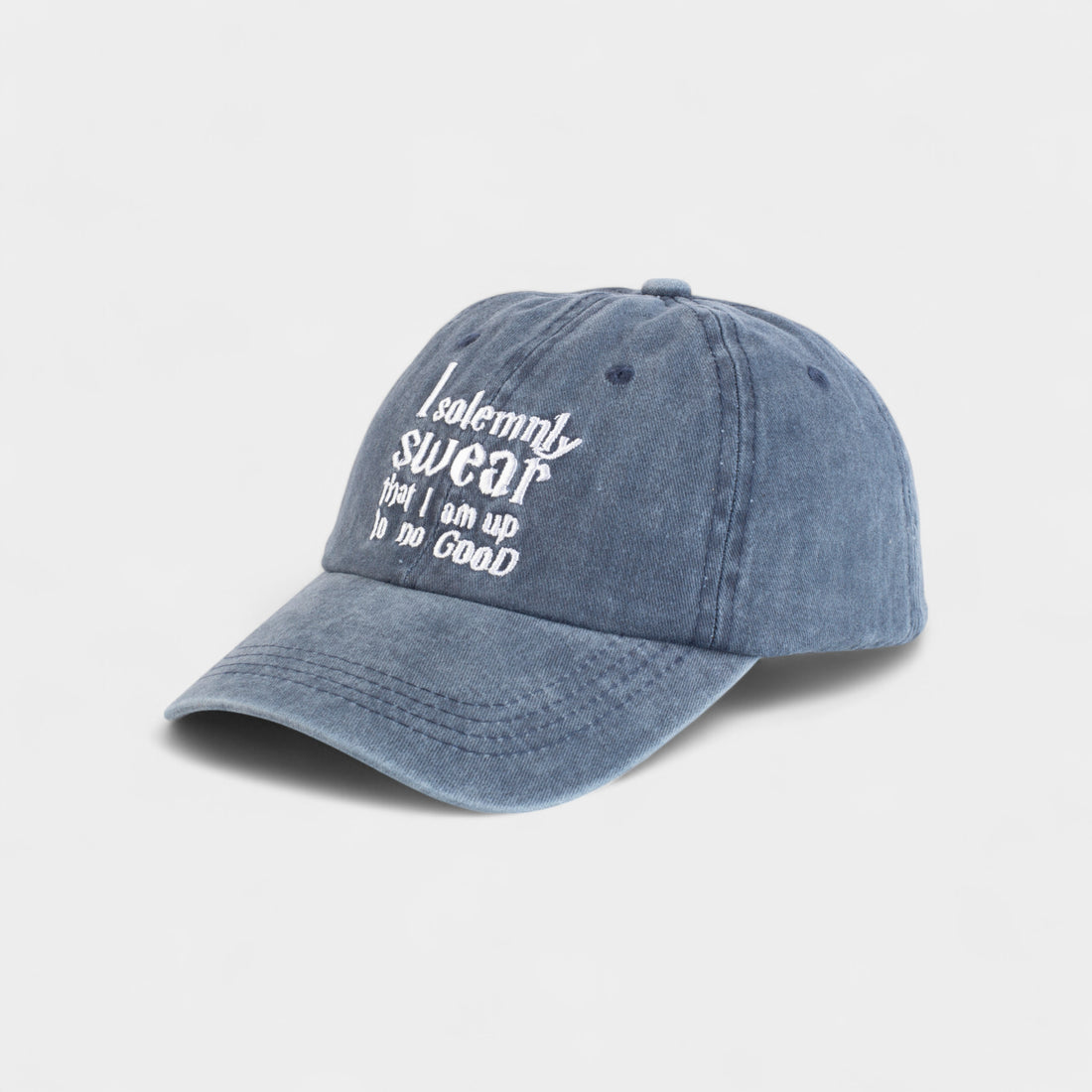 I SOLEMNLY SWEAR THAT IAM UP TO O GOOD WASHED COTTON CAP