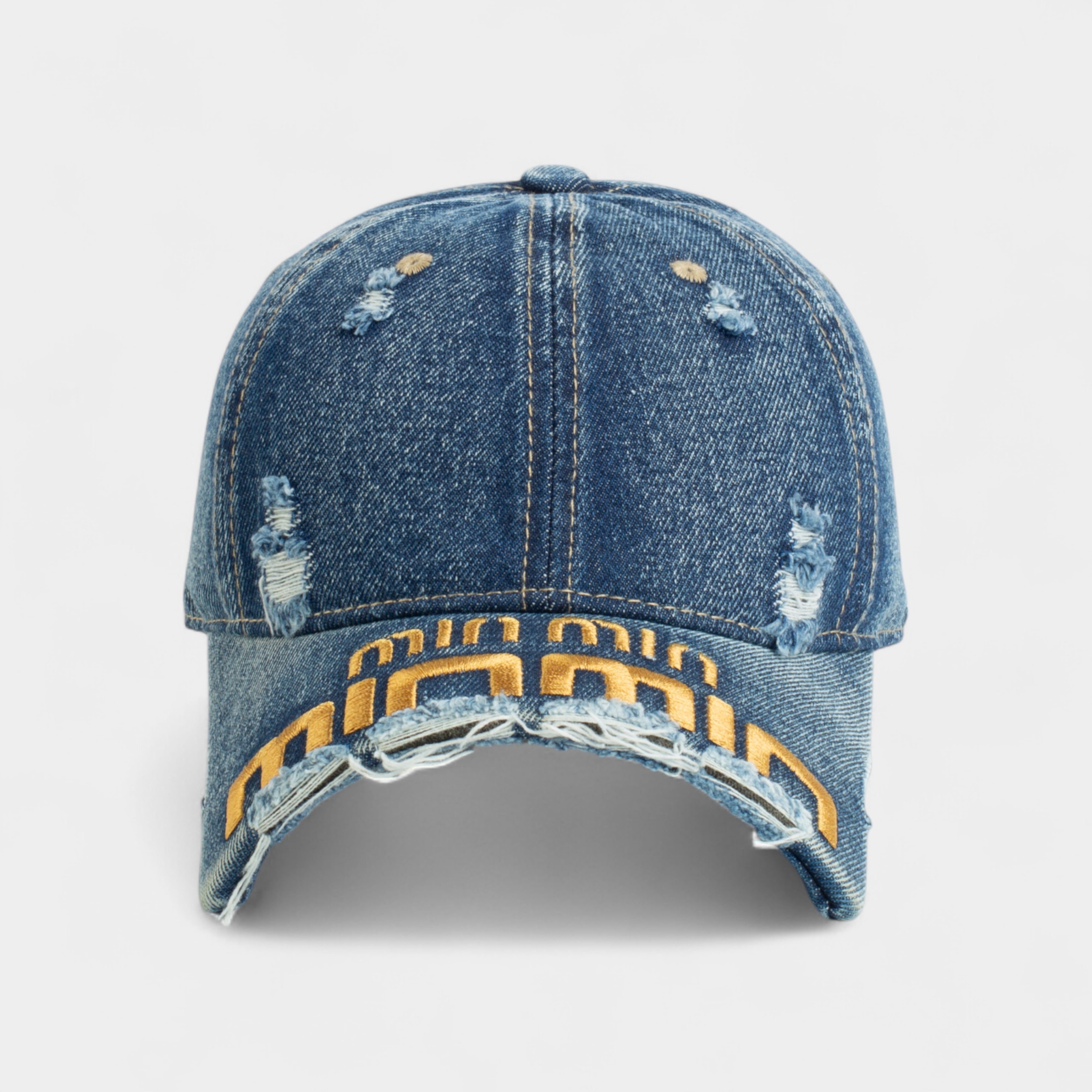 MIU MIU CUTTING JEANS COTTON CAP