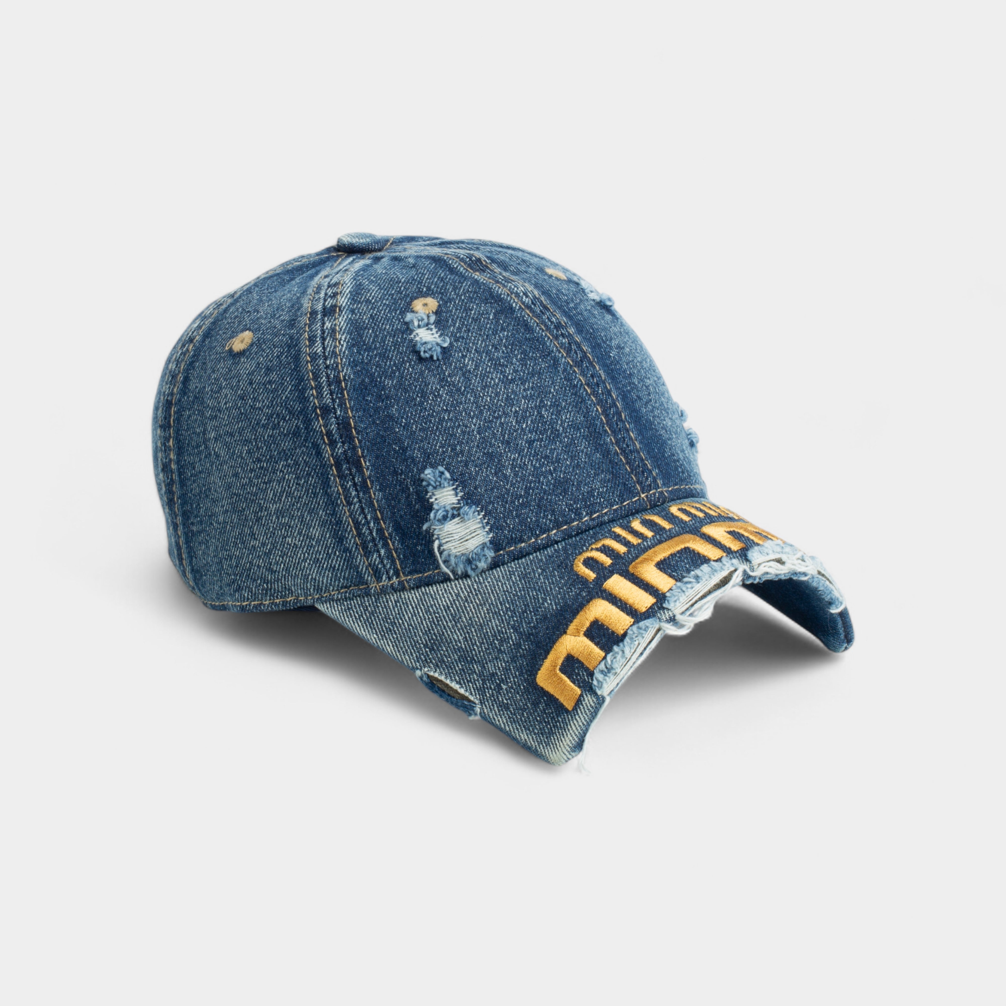 MIU MIU CUTTING JEANS COTTON CAP