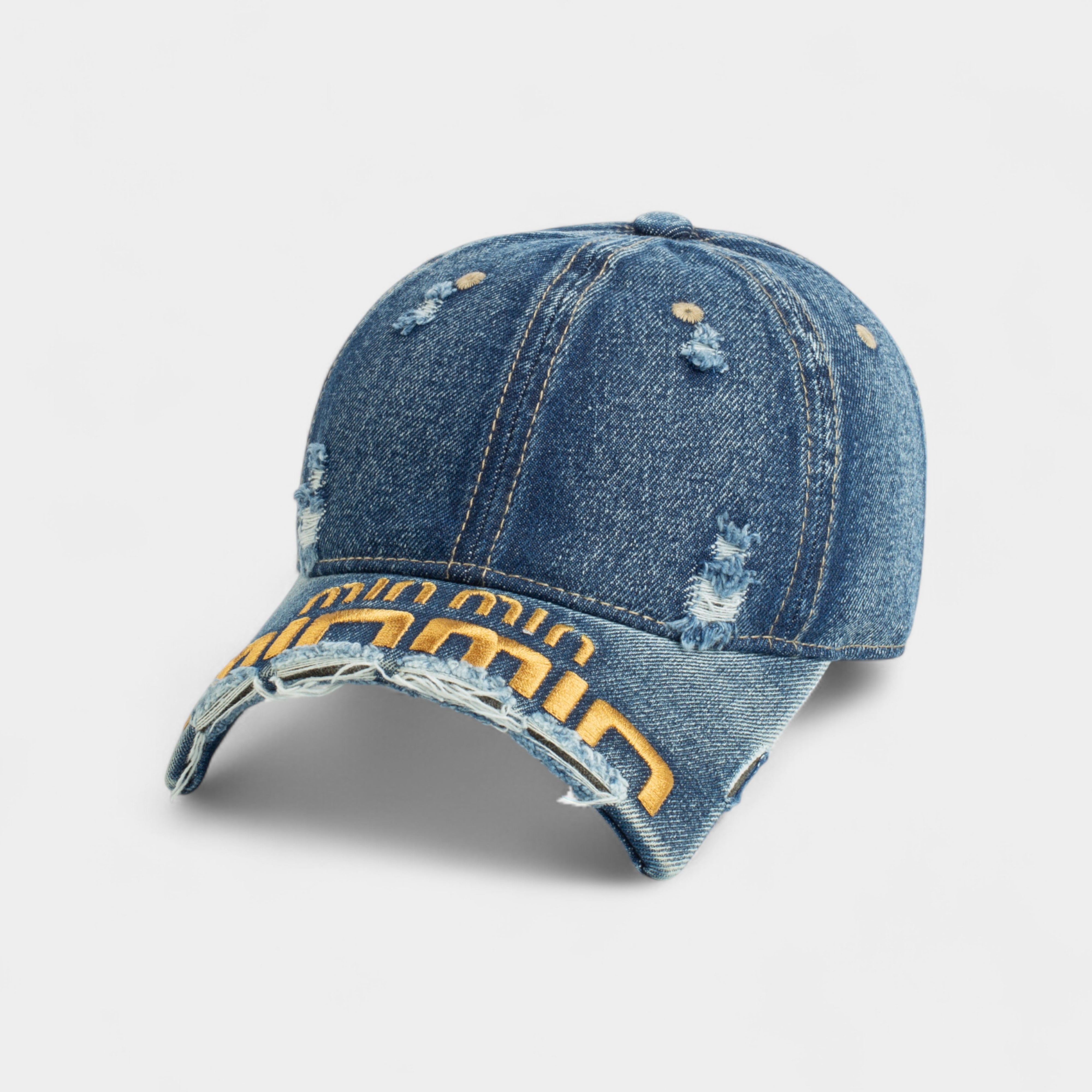 MIU MIU CUTTING JEANS COTTON CAP
