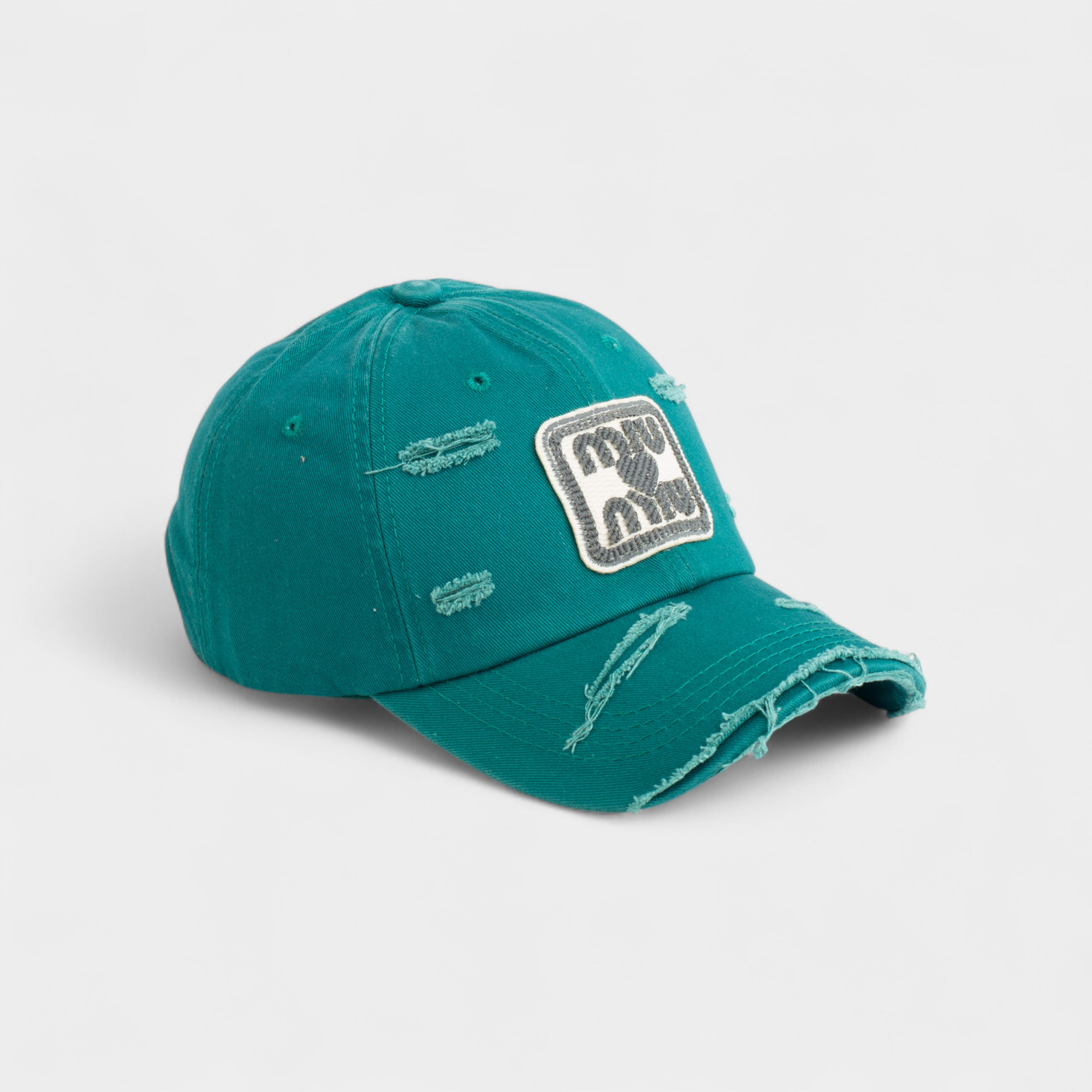 MIU MIU LOGO EMBROIDERY CUTTING COTTON CAP