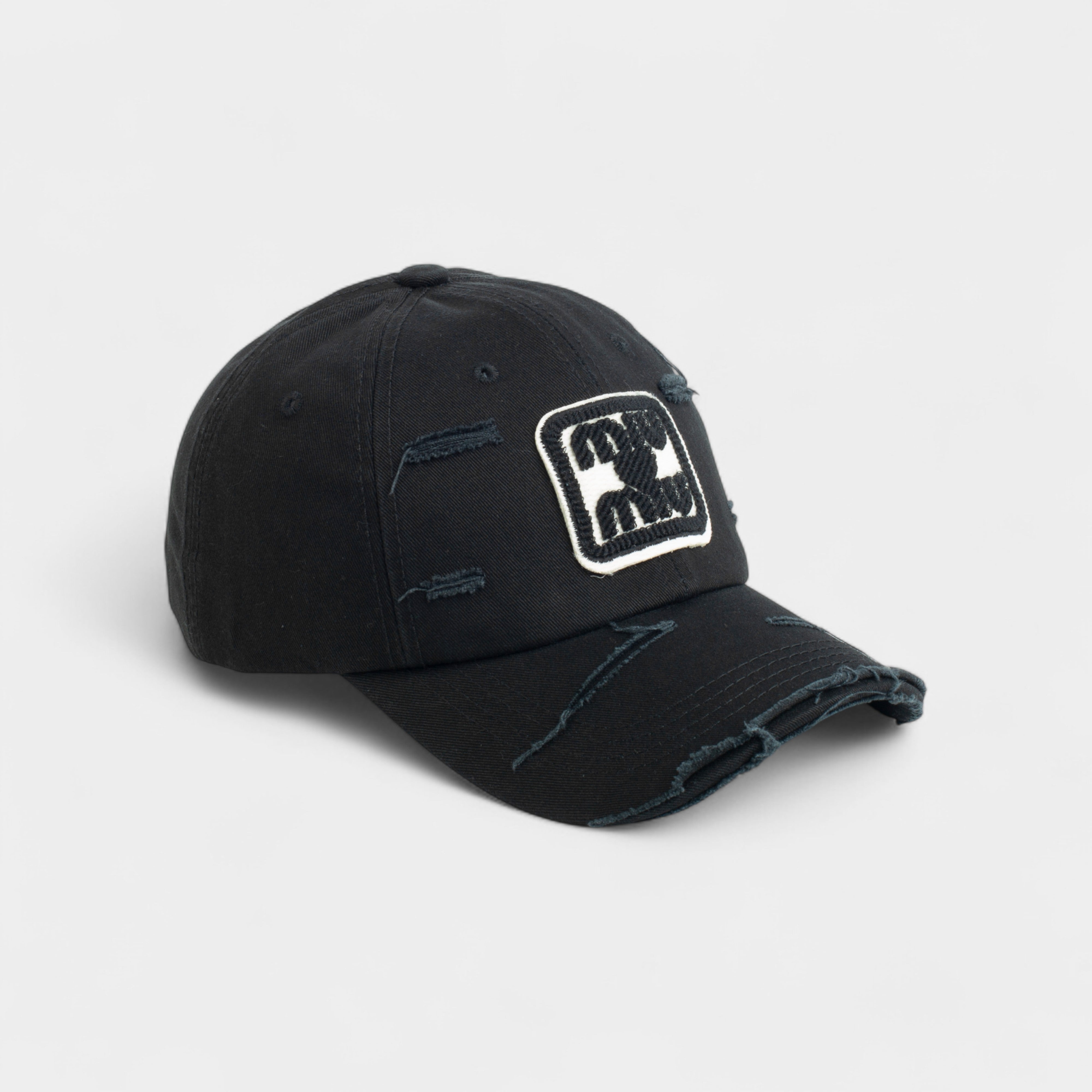 MIU MIU LOGO EMBROIDERY CUTTING COTTON CAP