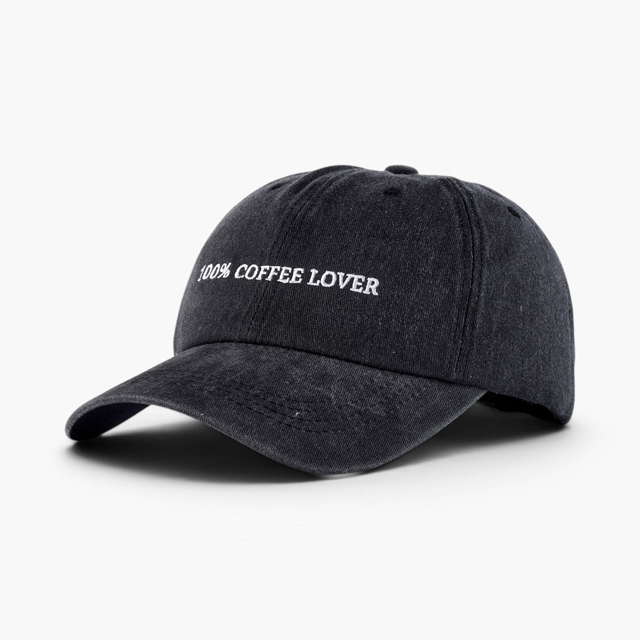 100% Coffee Lover Washed Dad Hat