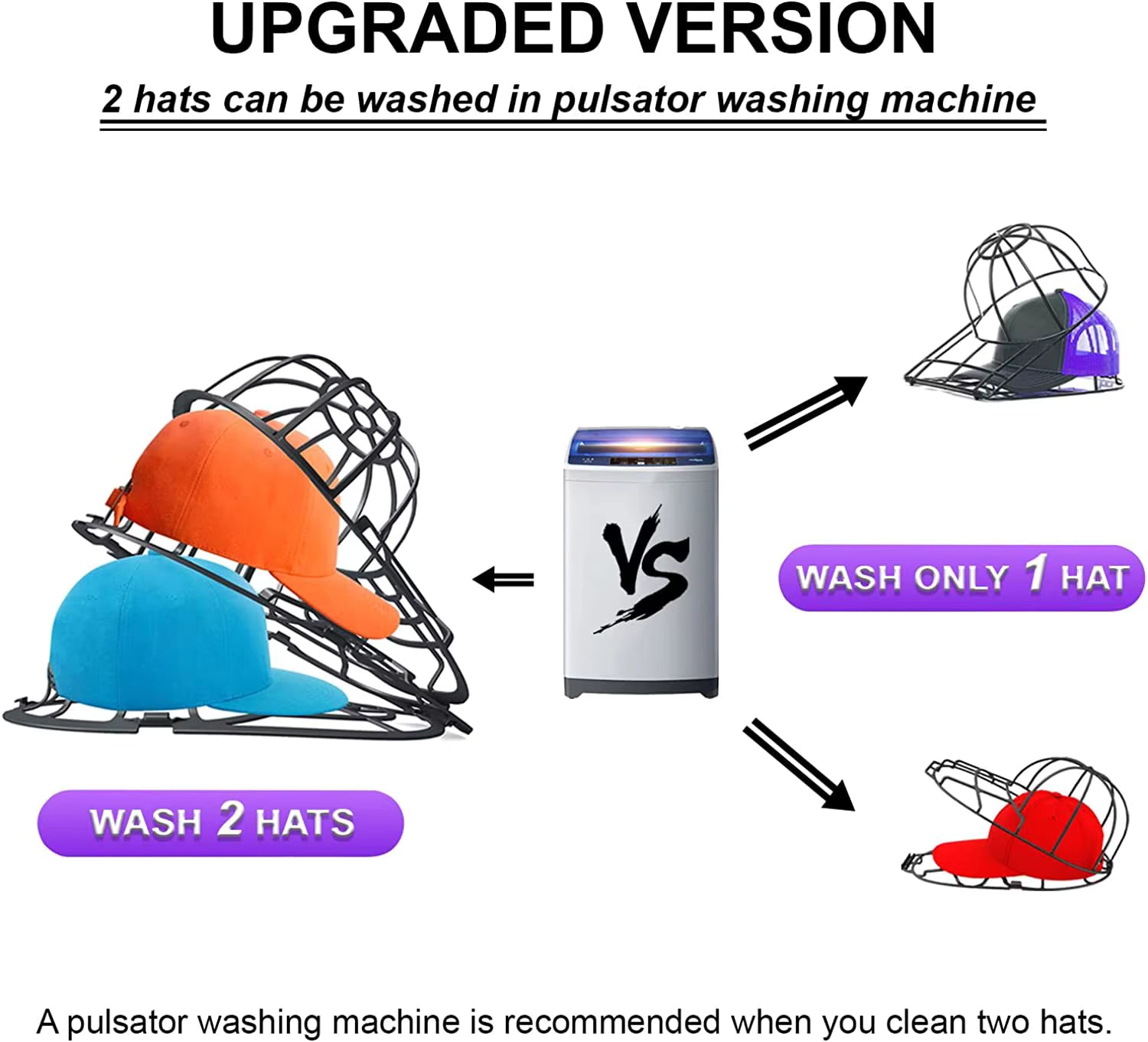 Cap Washer & Hat Protector (Fits 2 Caps)