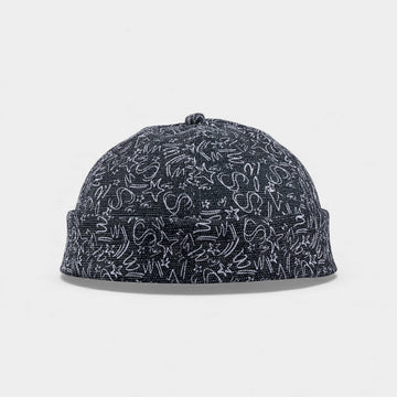 DOHATS BLACK SCRATCHES DOCKER HAT