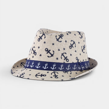 PALM BREEZE  TRILBY STRAW FEDORA HAT