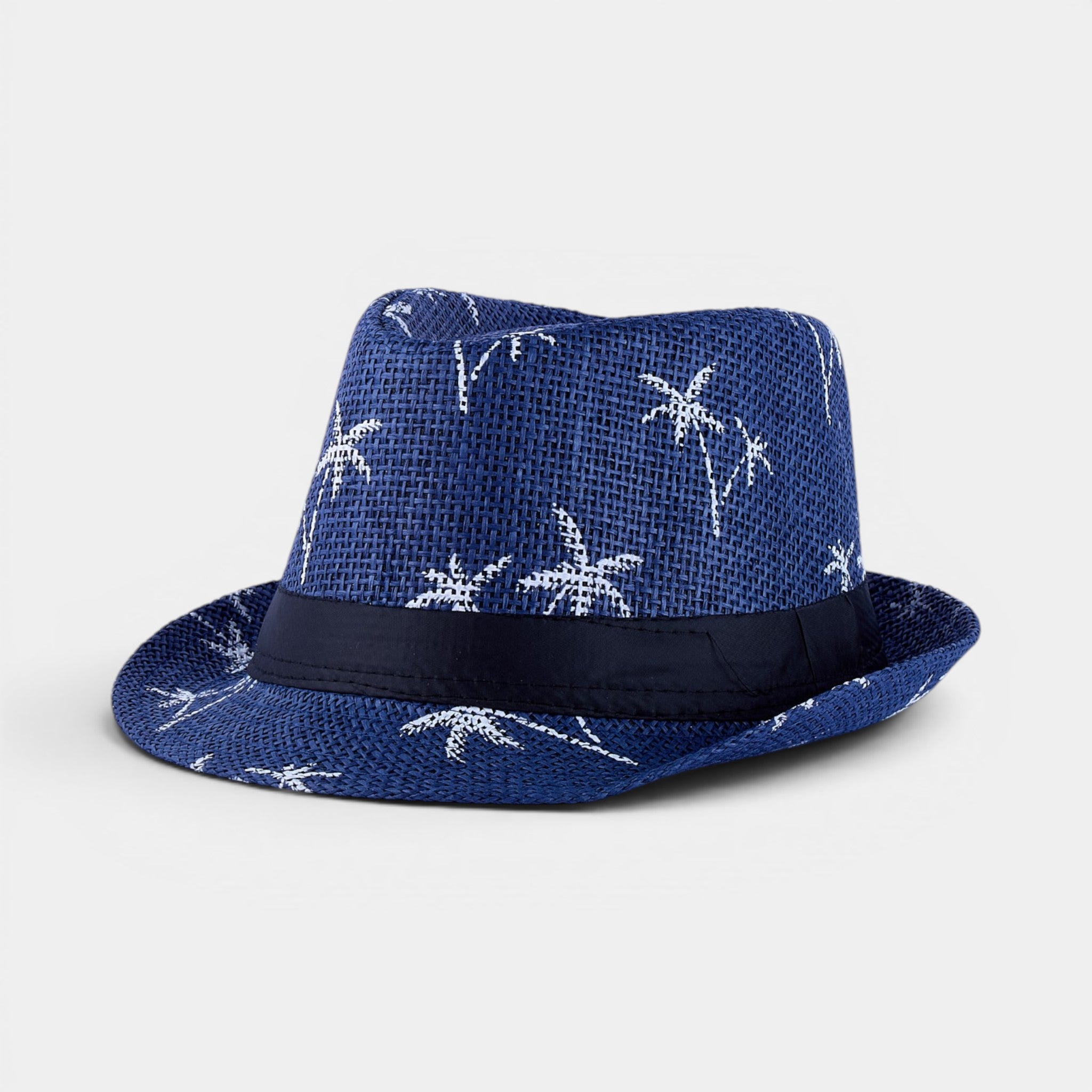 OCEAN LEAF TRILBY STRAW FEDORA HAT