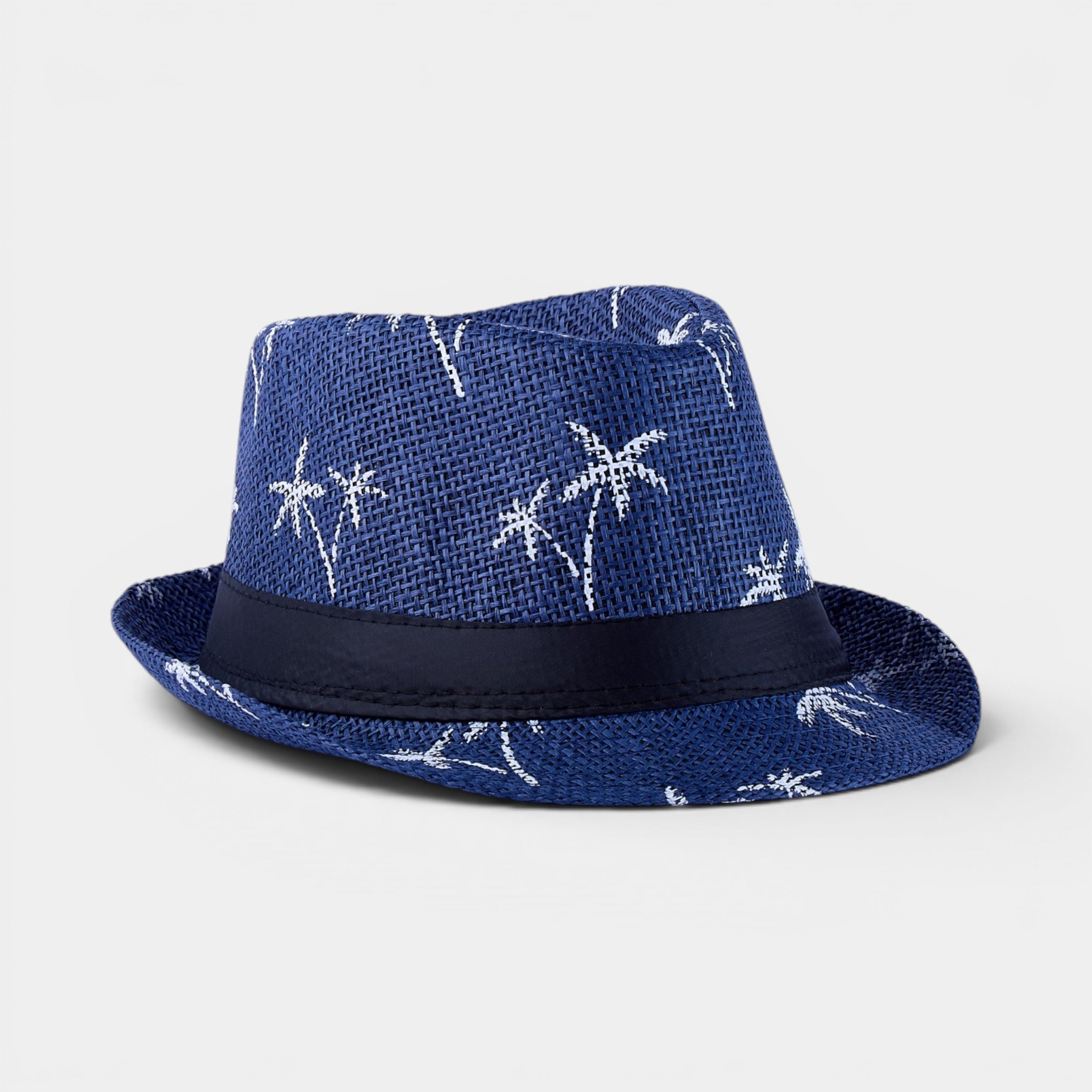 OCEAN LEAF TRILBY STRAW FEDORA HAT