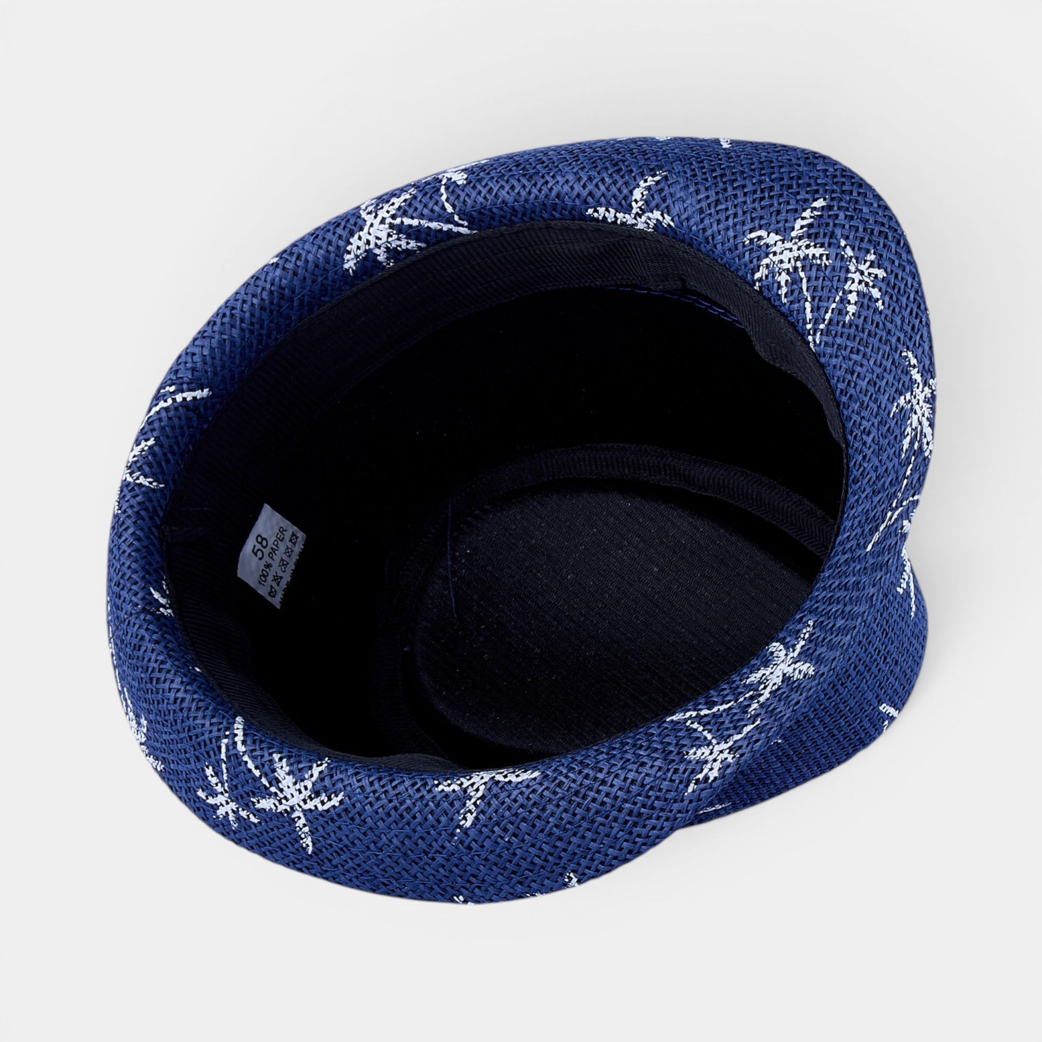 OCEAN LEAF TRILBY STRAW FEDORA HAT