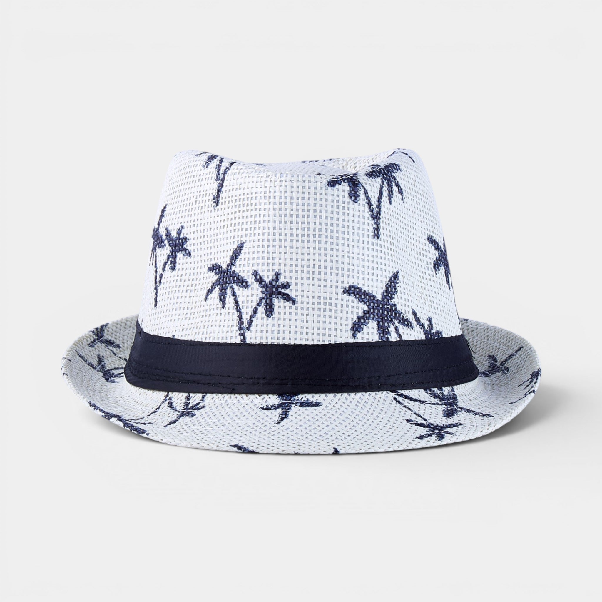 OCEAN LEAF TRILBY STRAW FEDORA HAT