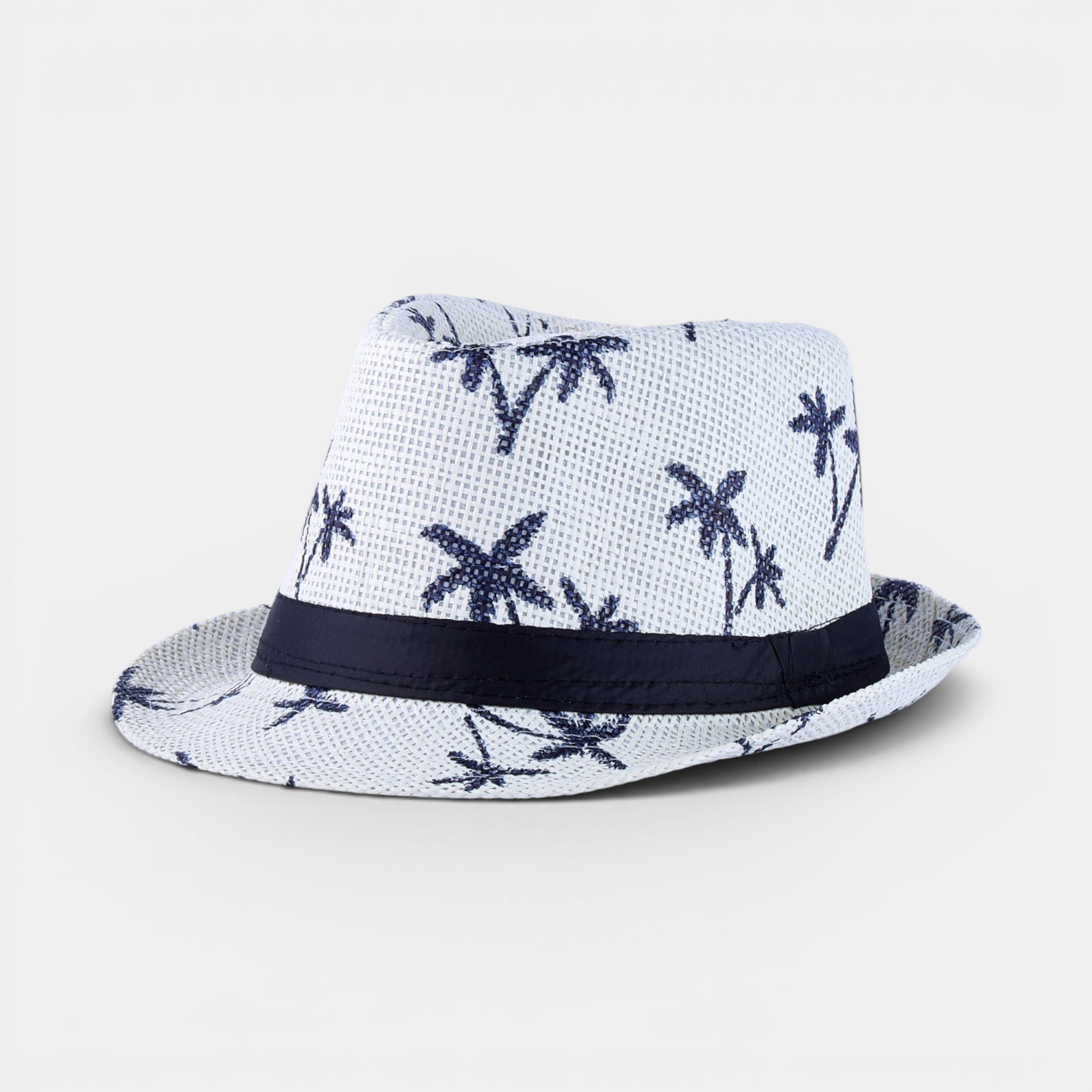 OCEAN LEAF TRILBY STRAW FEDORA HAT