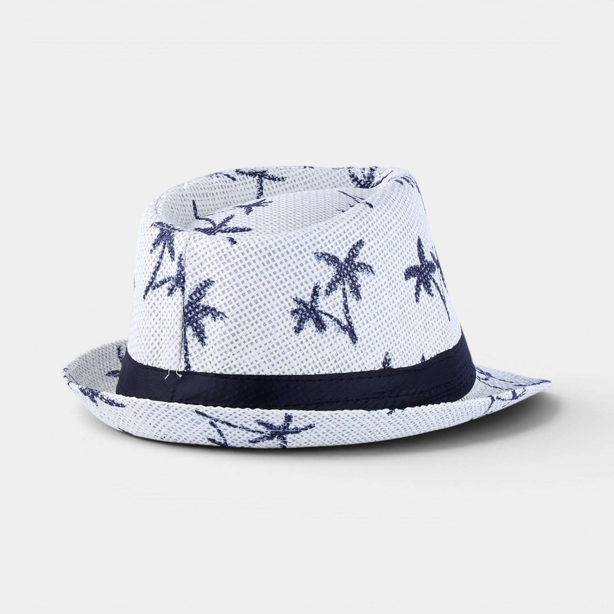 OCEAN LEAF TRILBY STRAW FEDORA HAT
