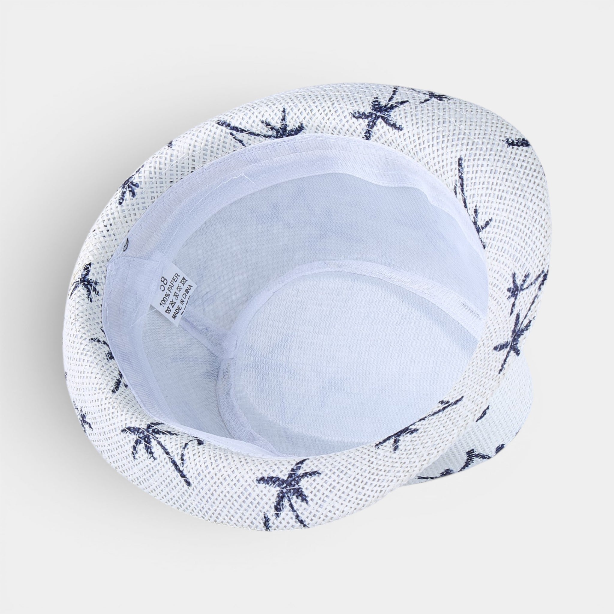 OCEAN LEAF TRILBY STRAW FEDORA HAT