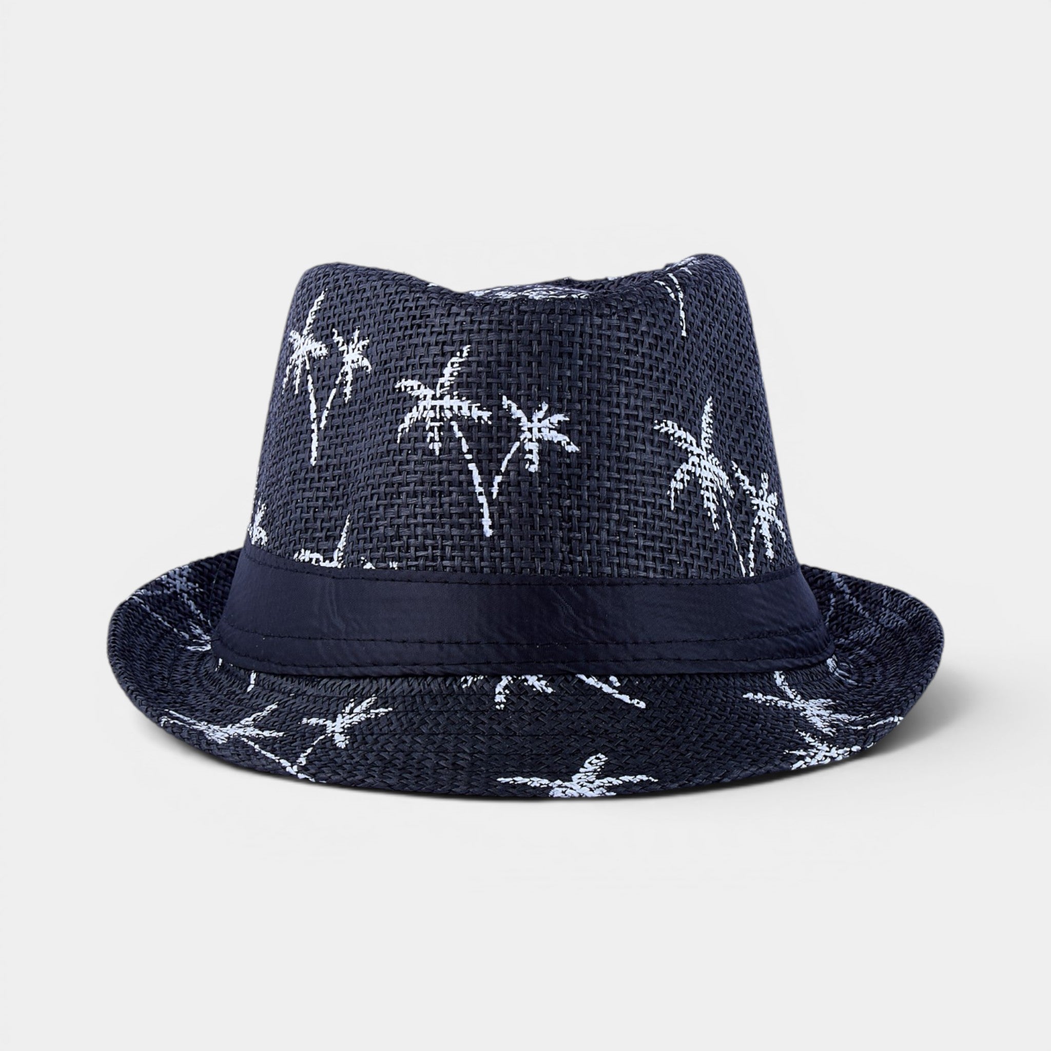 OCEAN LEAF TRILBY STRAW FEDORA HAT