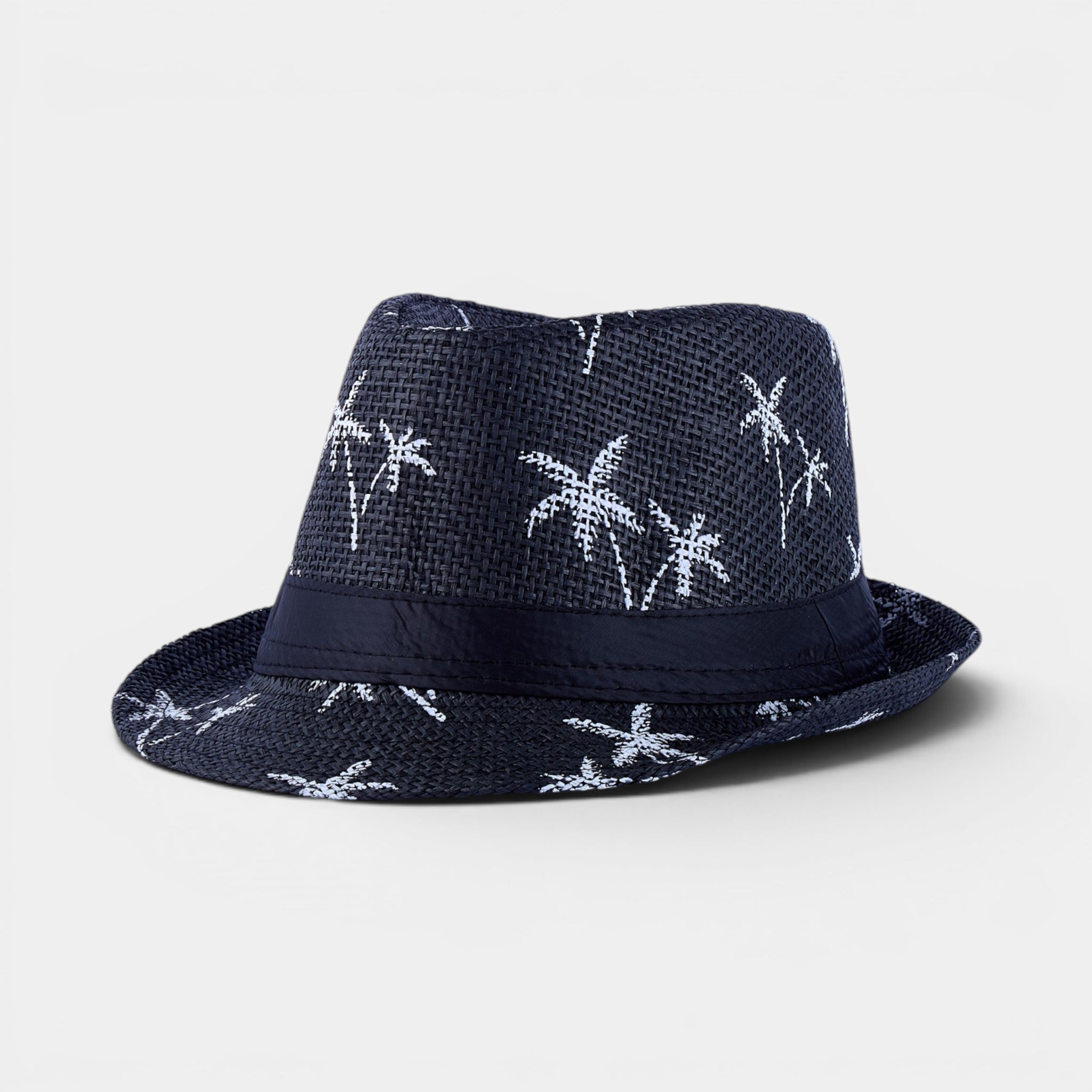 OCEAN LEAF TRILBY STRAW FEDORA HAT