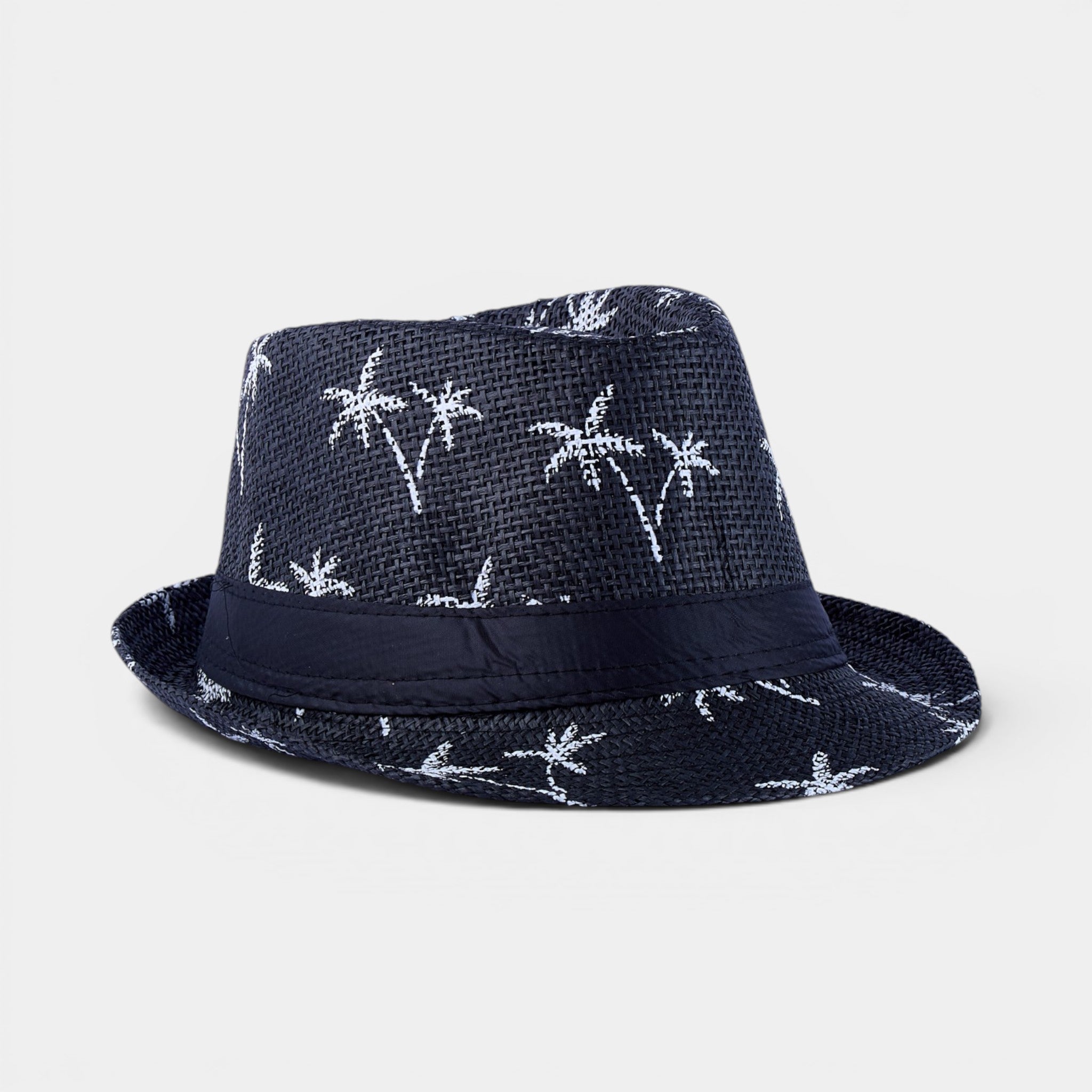 OCEAN LEAF TRILBY STRAW FEDORA HAT