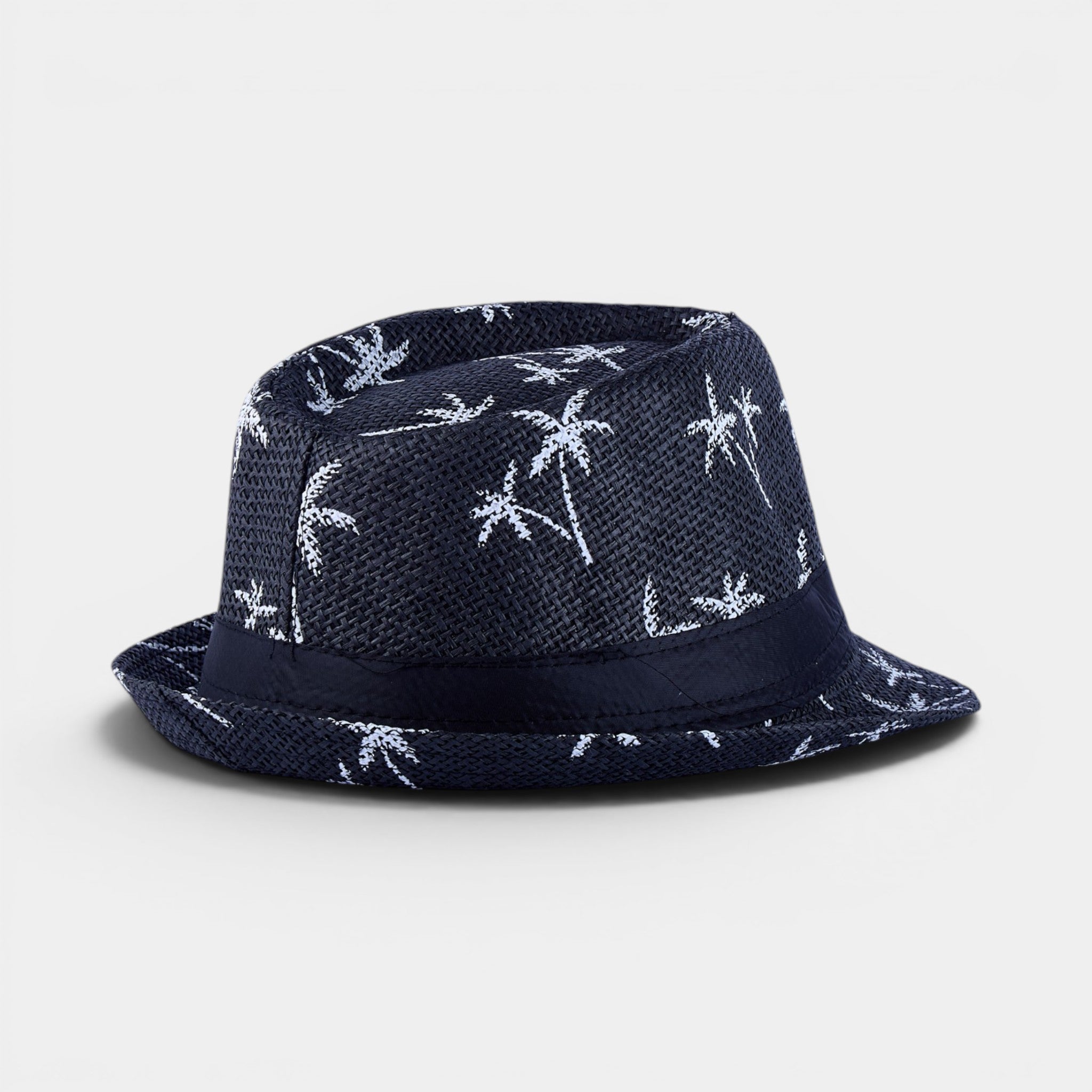 OCEAN LEAF TRILBY STRAW FEDORA HAT