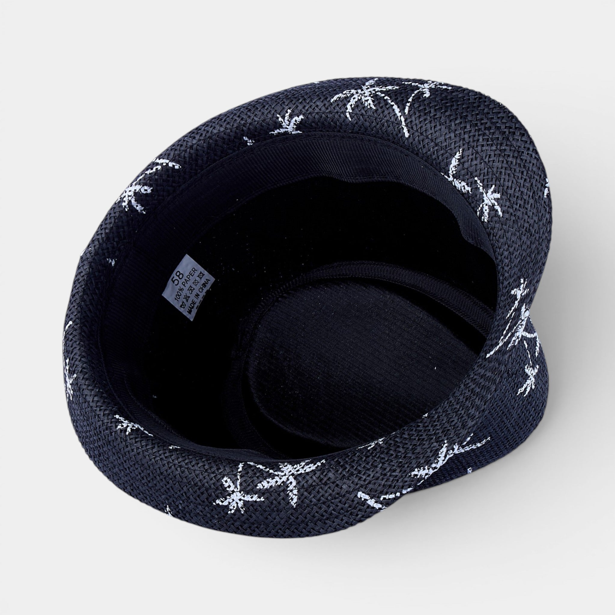 OCEAN LEAF TRILBY STRAW FEDORA HAT