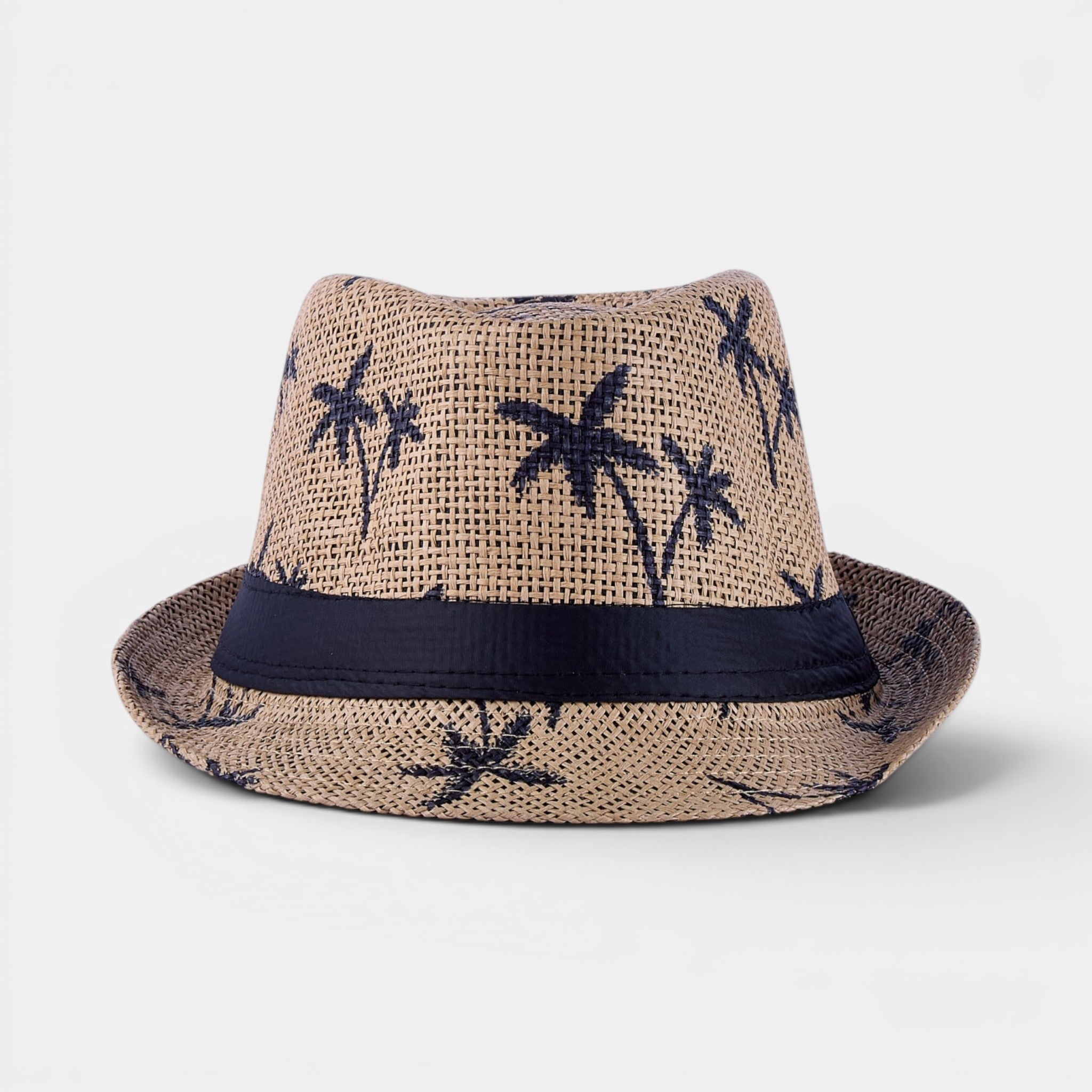 OCEAN LEAF TRILBY STRAW FEDORA HAT