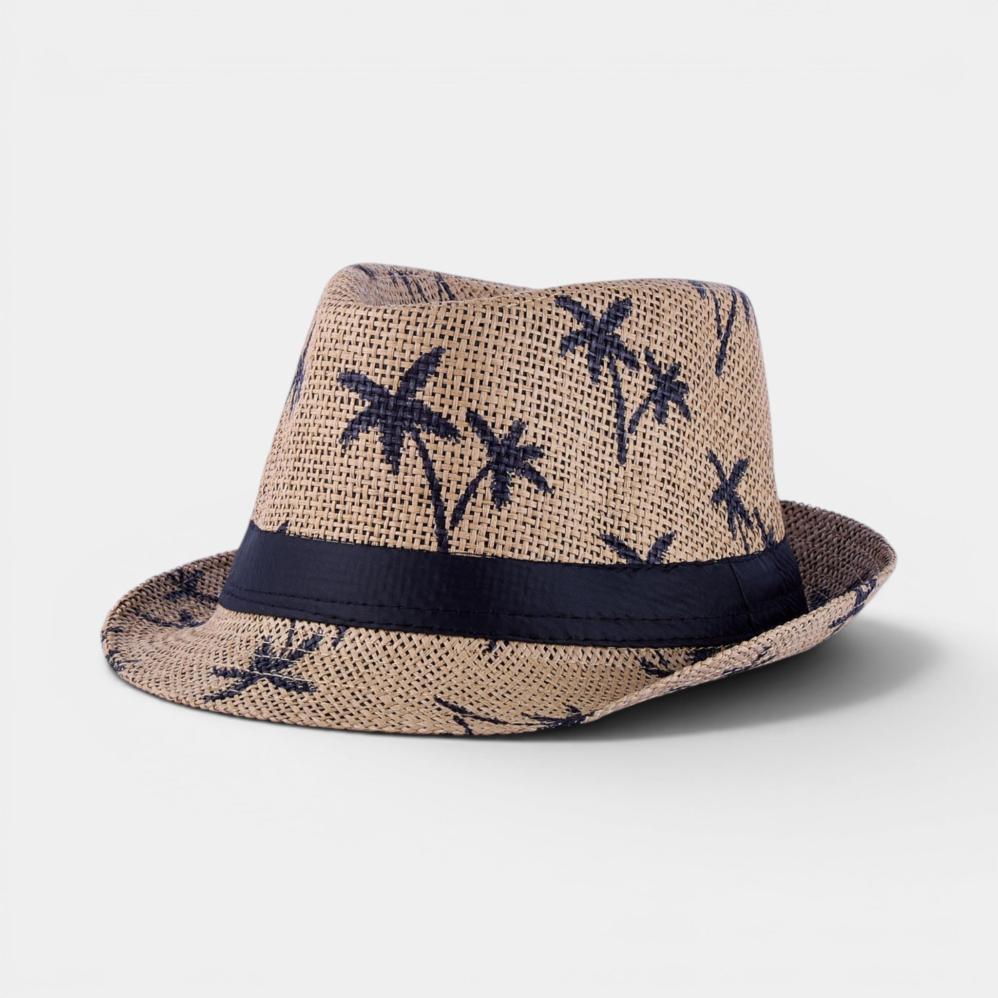 OCEAN LEAF TRILBY STRAW FEDORA HAT