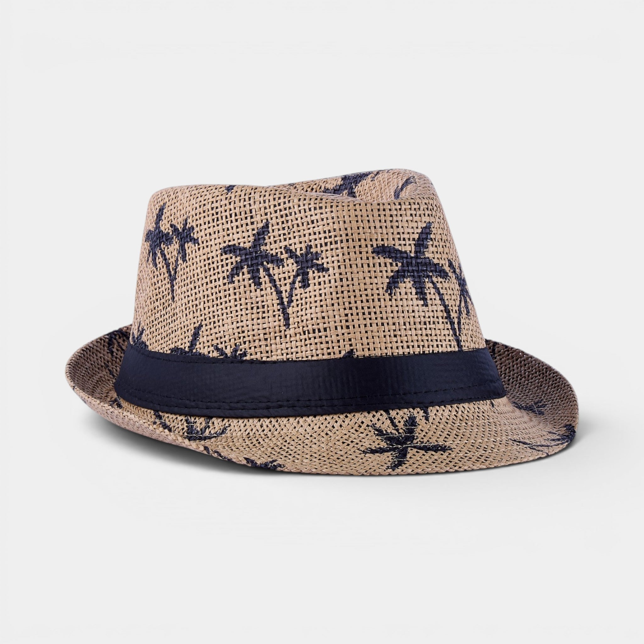 OCEAN LEAF TRILBY STRAW FEDORA HAT
