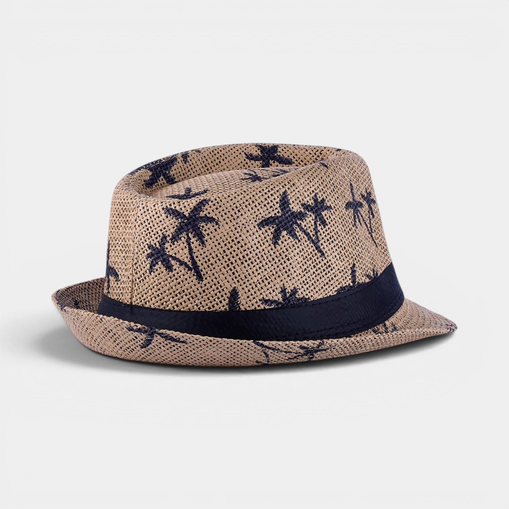 OCEAN LEAF TRILBY STRAW FEDORA HAT