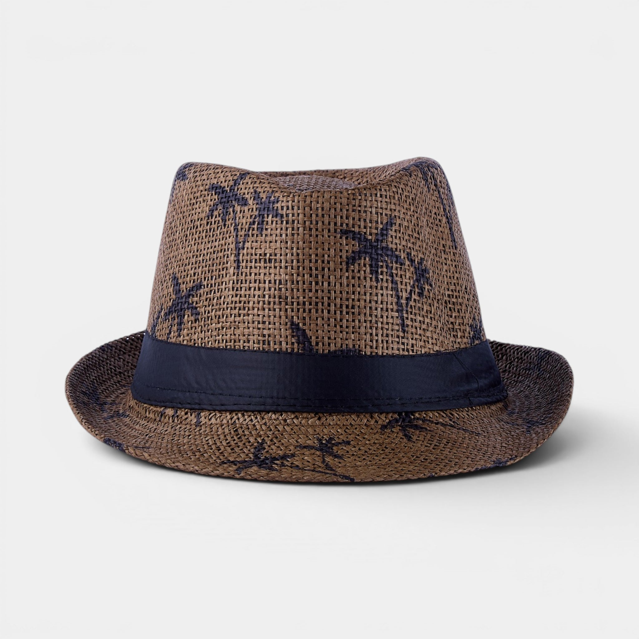 OCEAN LEAF TRILBY STRAW FEDORA HAT