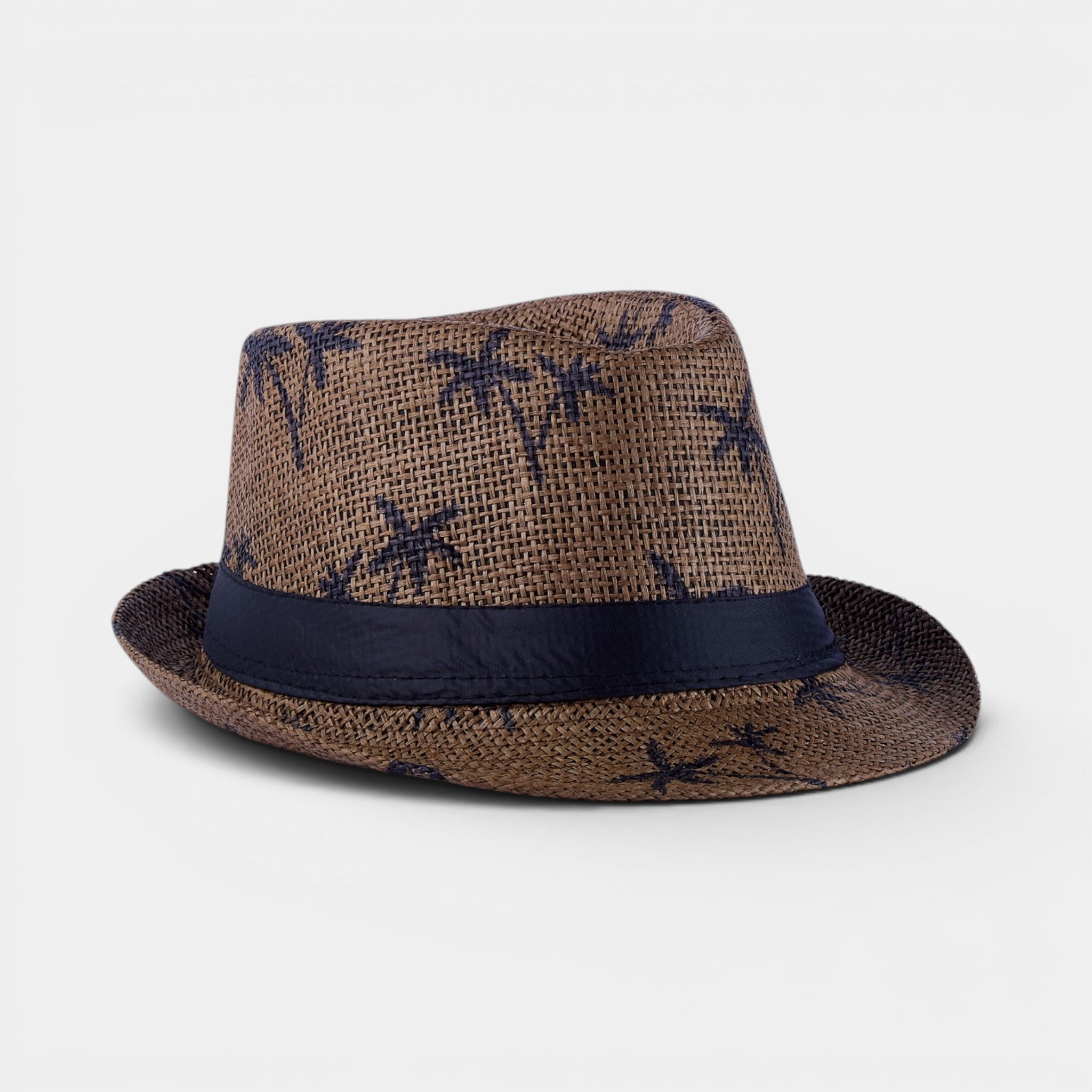 OCEAN LEAF TRILBY STRAW FEDORA HAT