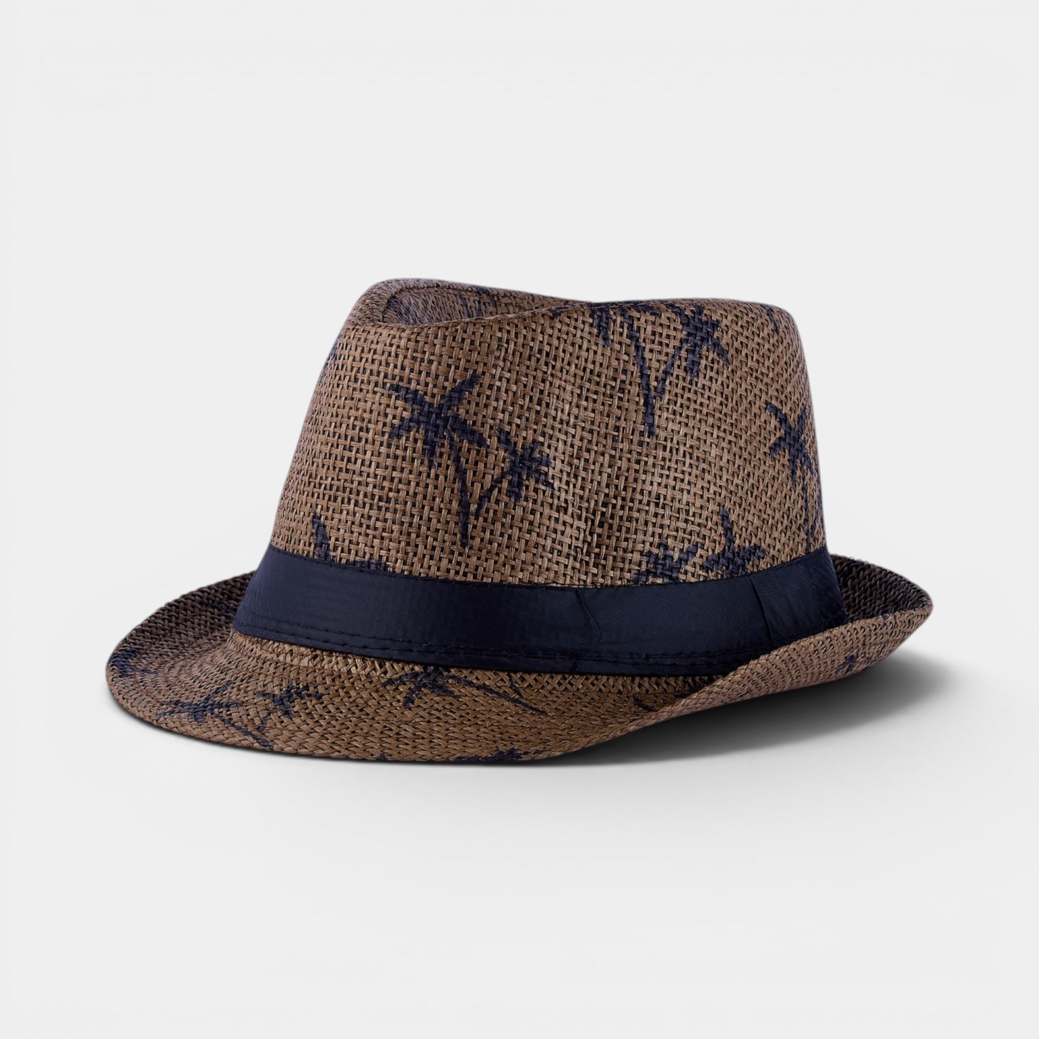 OCEAN LEAF TRILBY STRAW FEDORA HAT