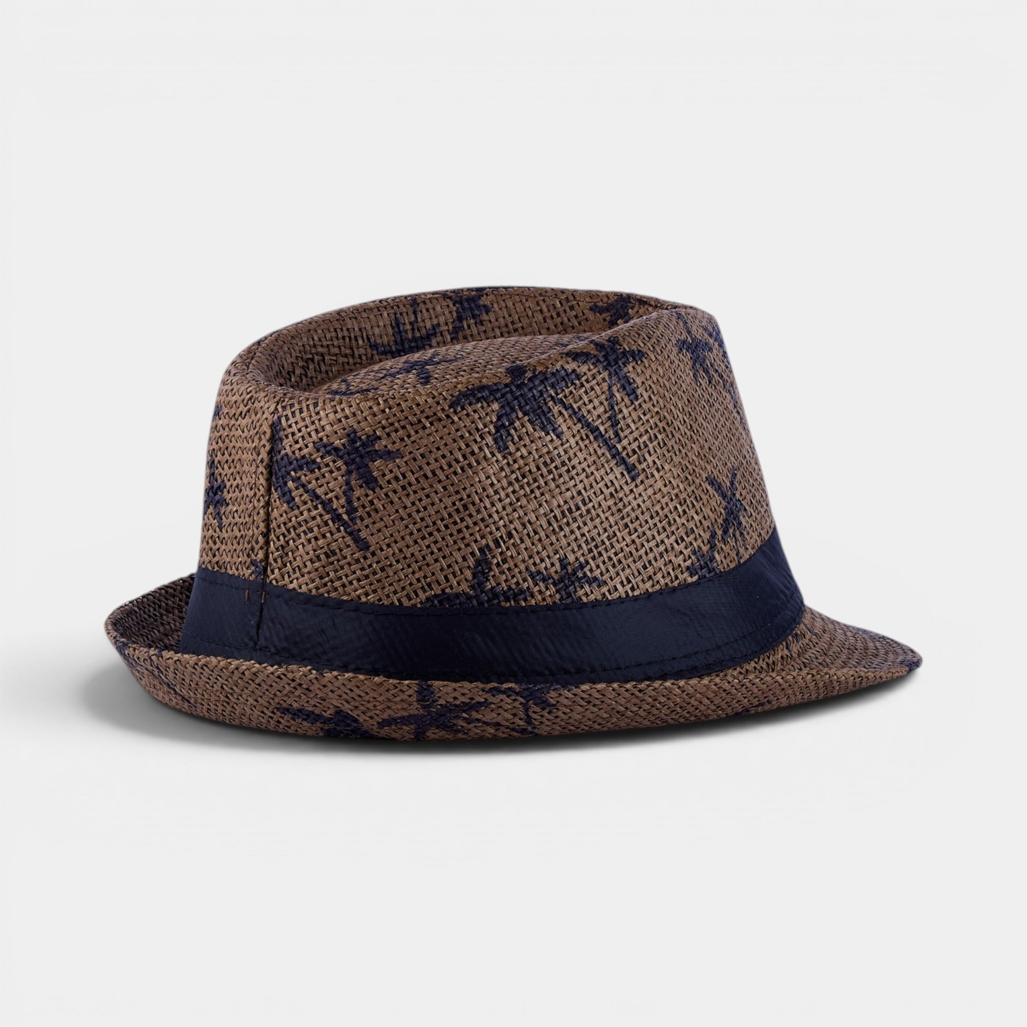 OCEAN LEAF TRILBY STRAW FEDORA HAT