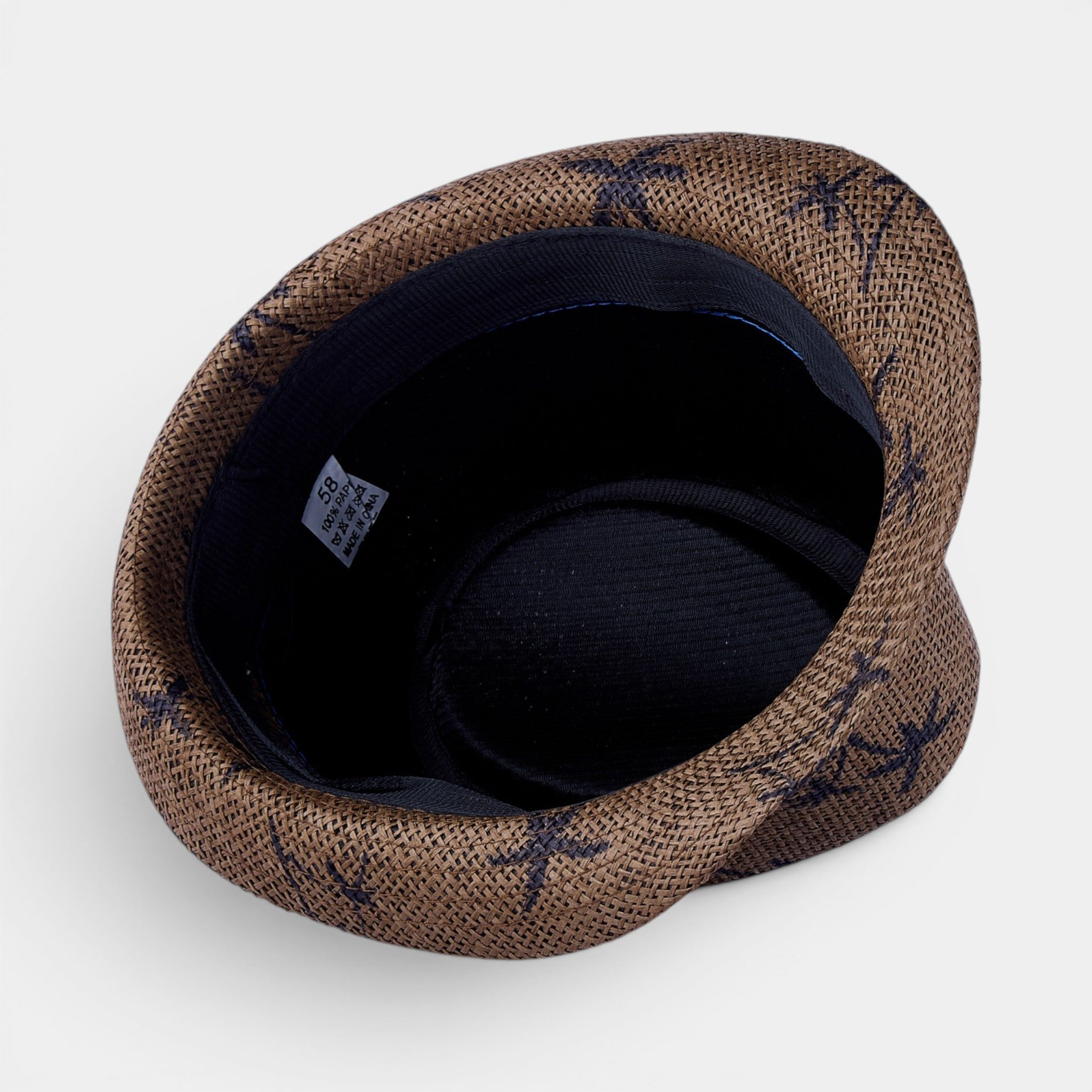 OCEAN LEAF TRILBY STRAW FEDORA HAT