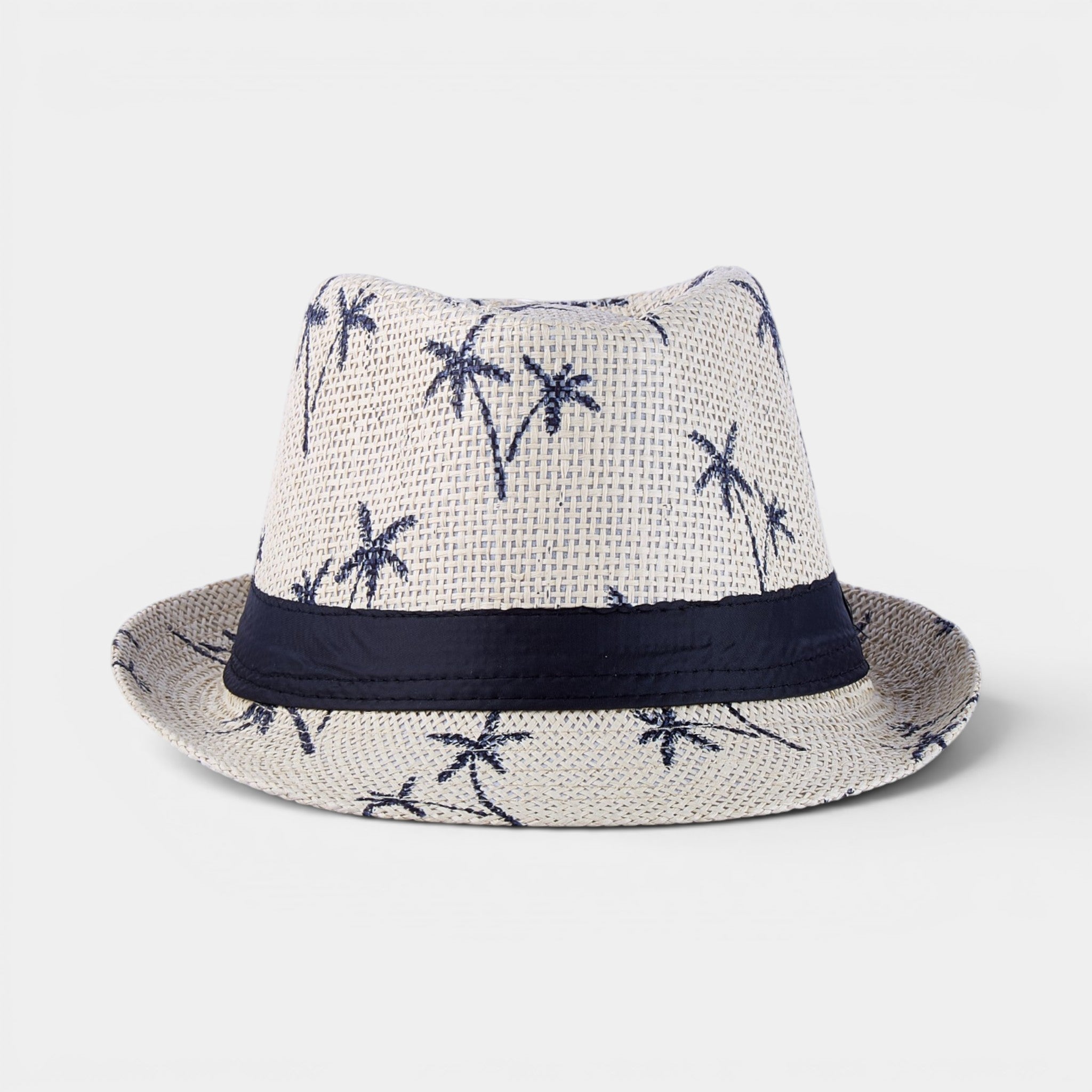 OCEAN LEAF TRILBY STRAW FEDORA HAT