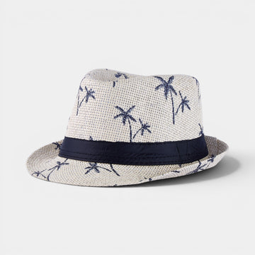 OCEAN LEAF TRILBY STRAW FEDORA HAT