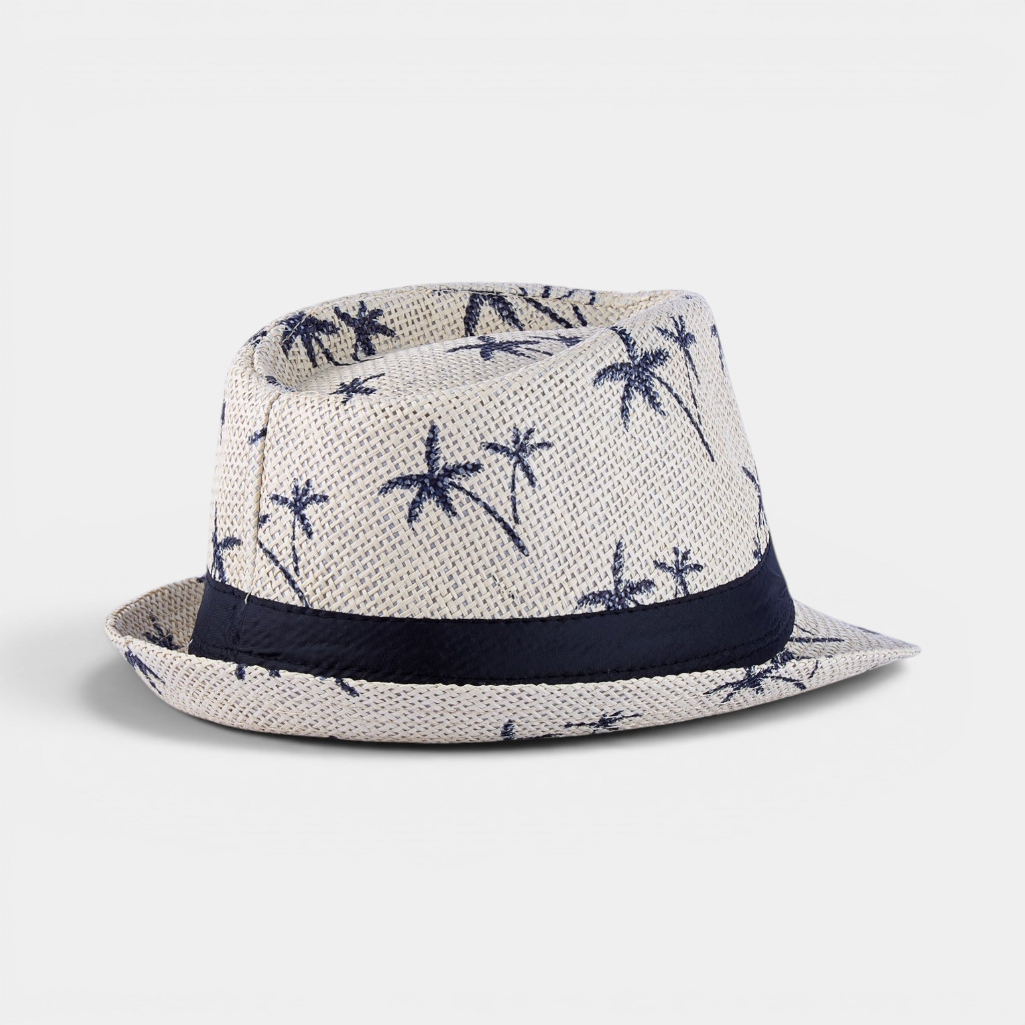 OCEAN LEAF TRILBY STRAW FEDORA HAT