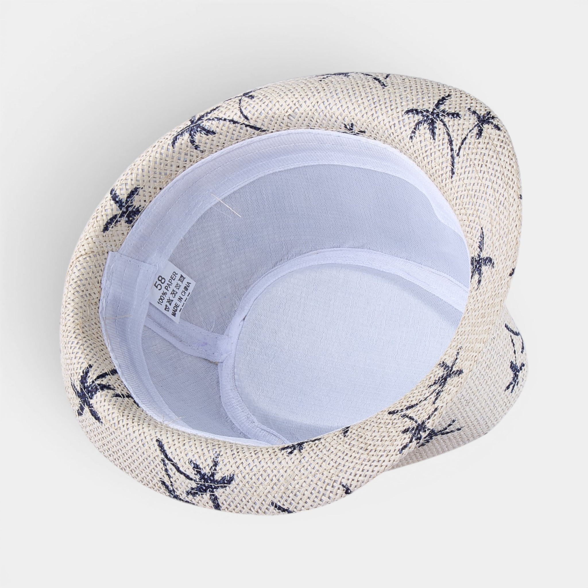 OCEAN LEAF TRILBY STRAW FEDORA HAT