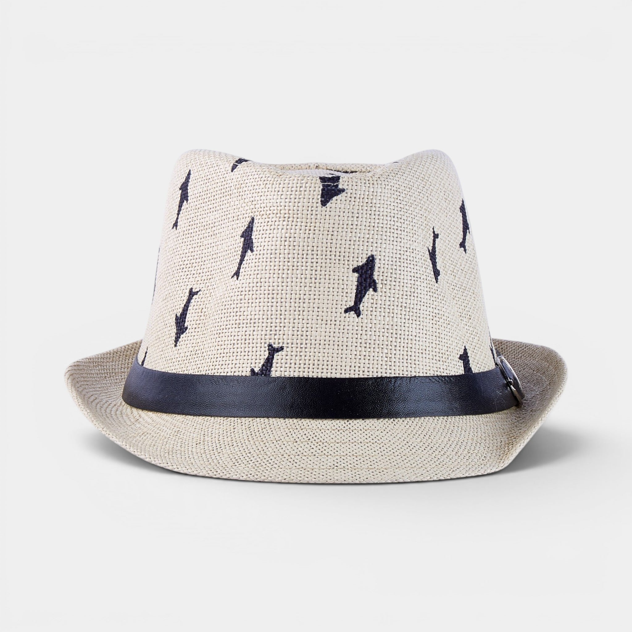 SHADOW PALM TRILBY STRAW FEDORA HAT