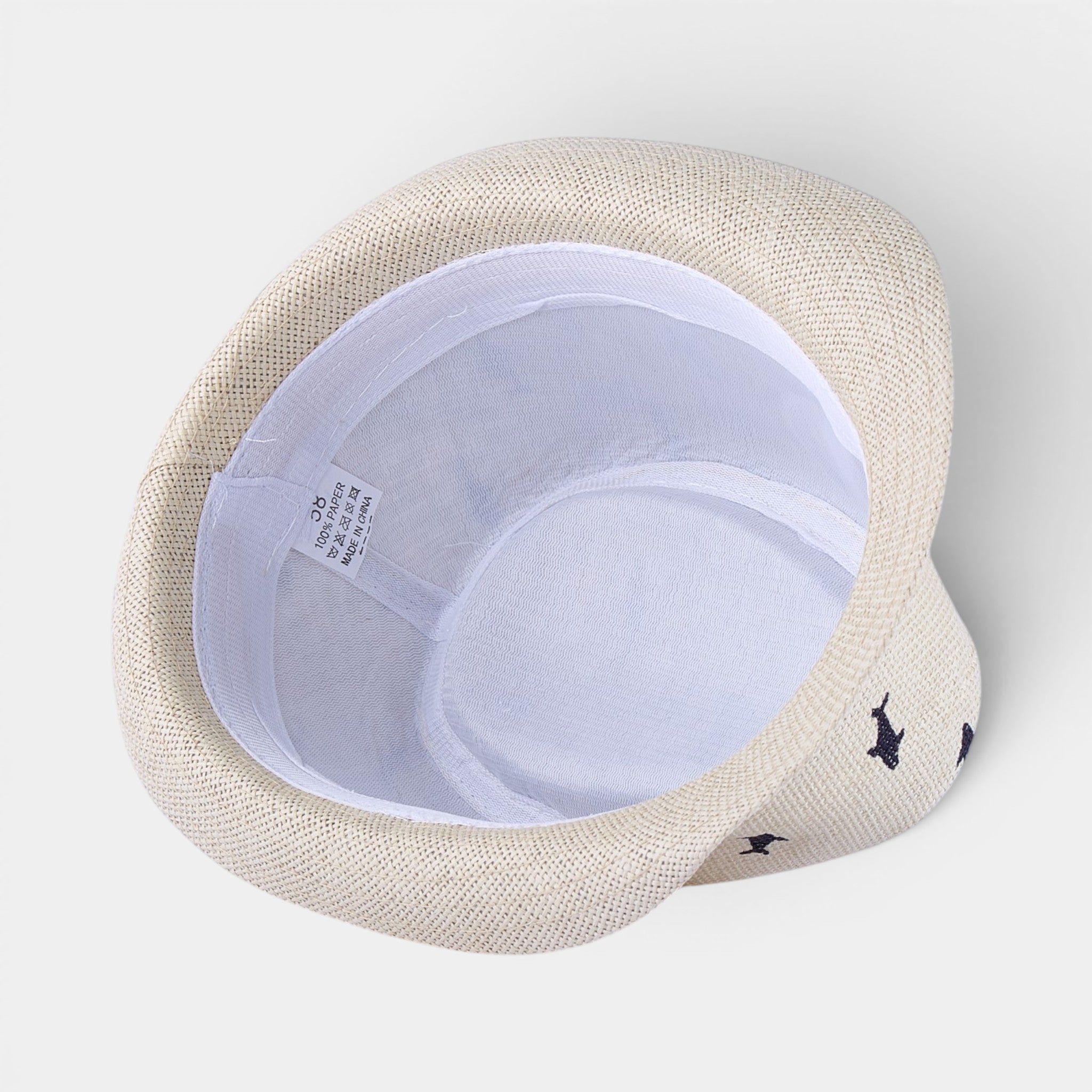 SHADOW PALM TRILBY STRAW FEDORA HAT