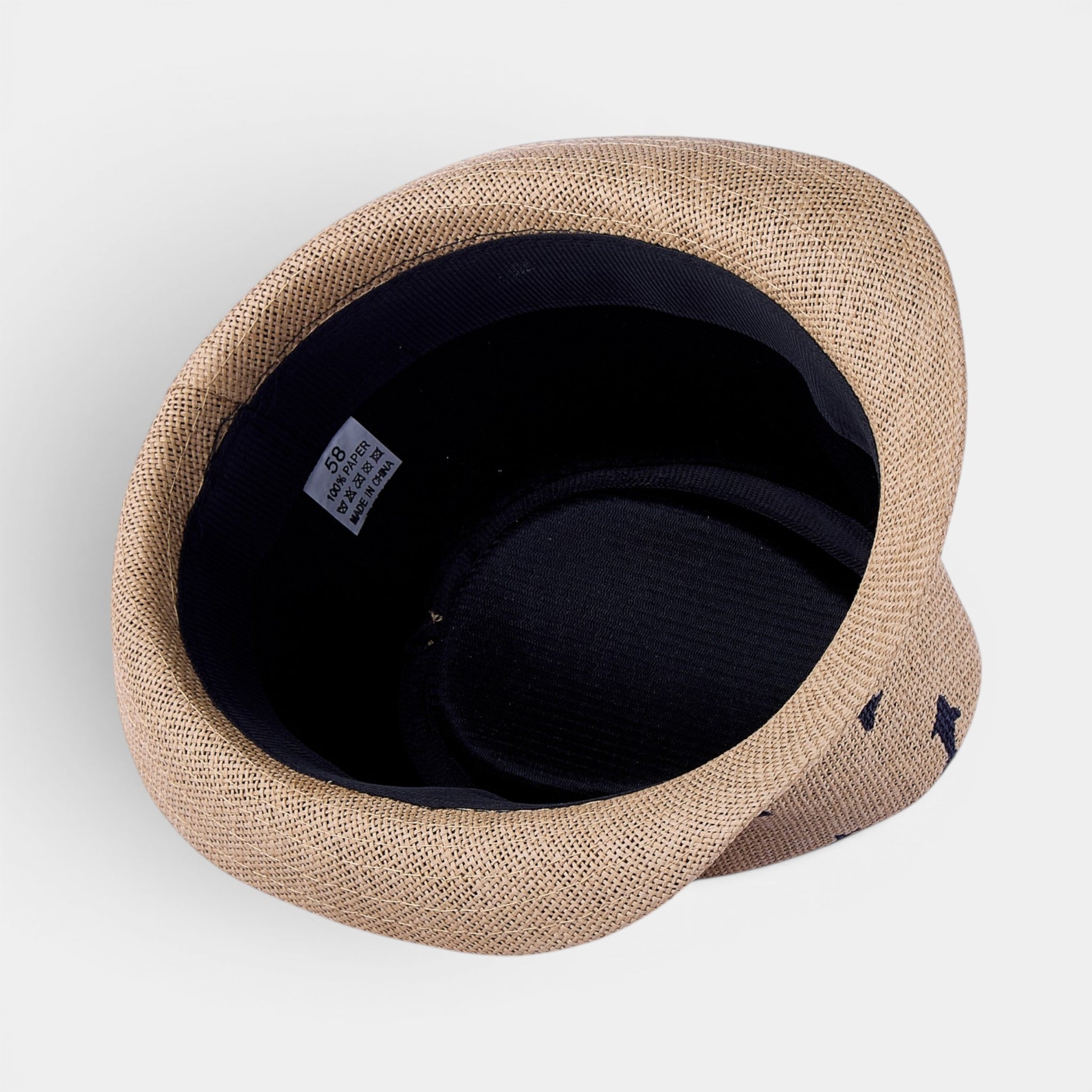 SHADOW PALM TRILBY STRAW FEDORA HAT
