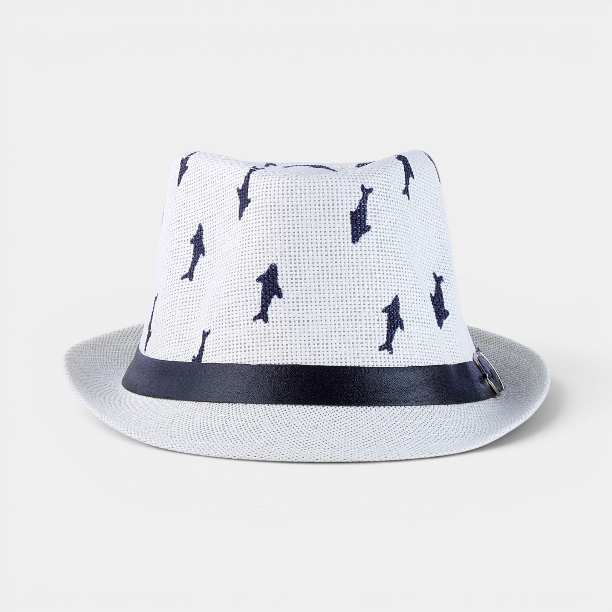 SHADOW PALM TRILBY STRAW FEDORA HAT